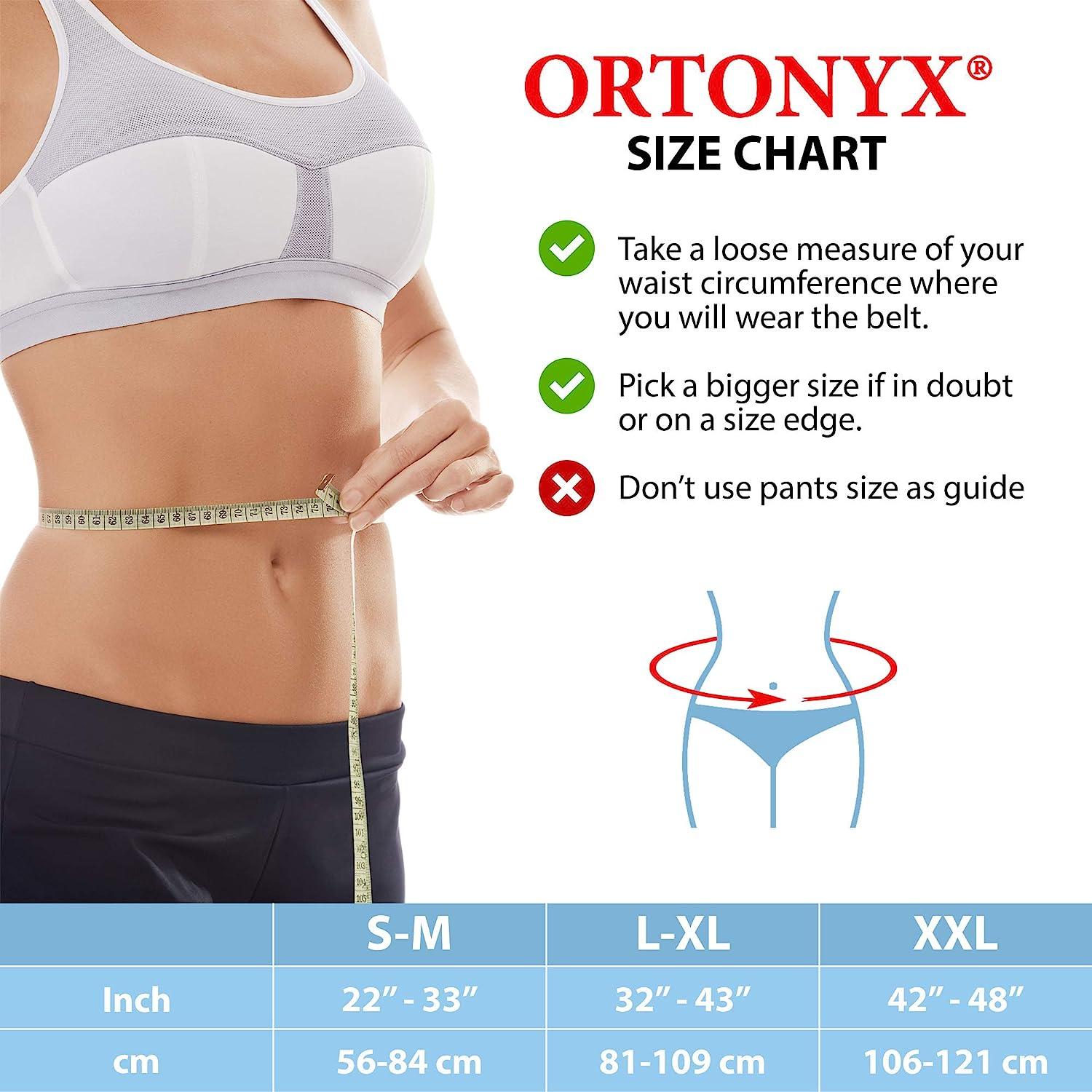 ORTONYX Ergonomic 9.5 Abdominal Binder - Postpartum Postoperative Wrap -  Abdomen Hernia Support Belt for Men and Women - L/XL (32-43) Beige