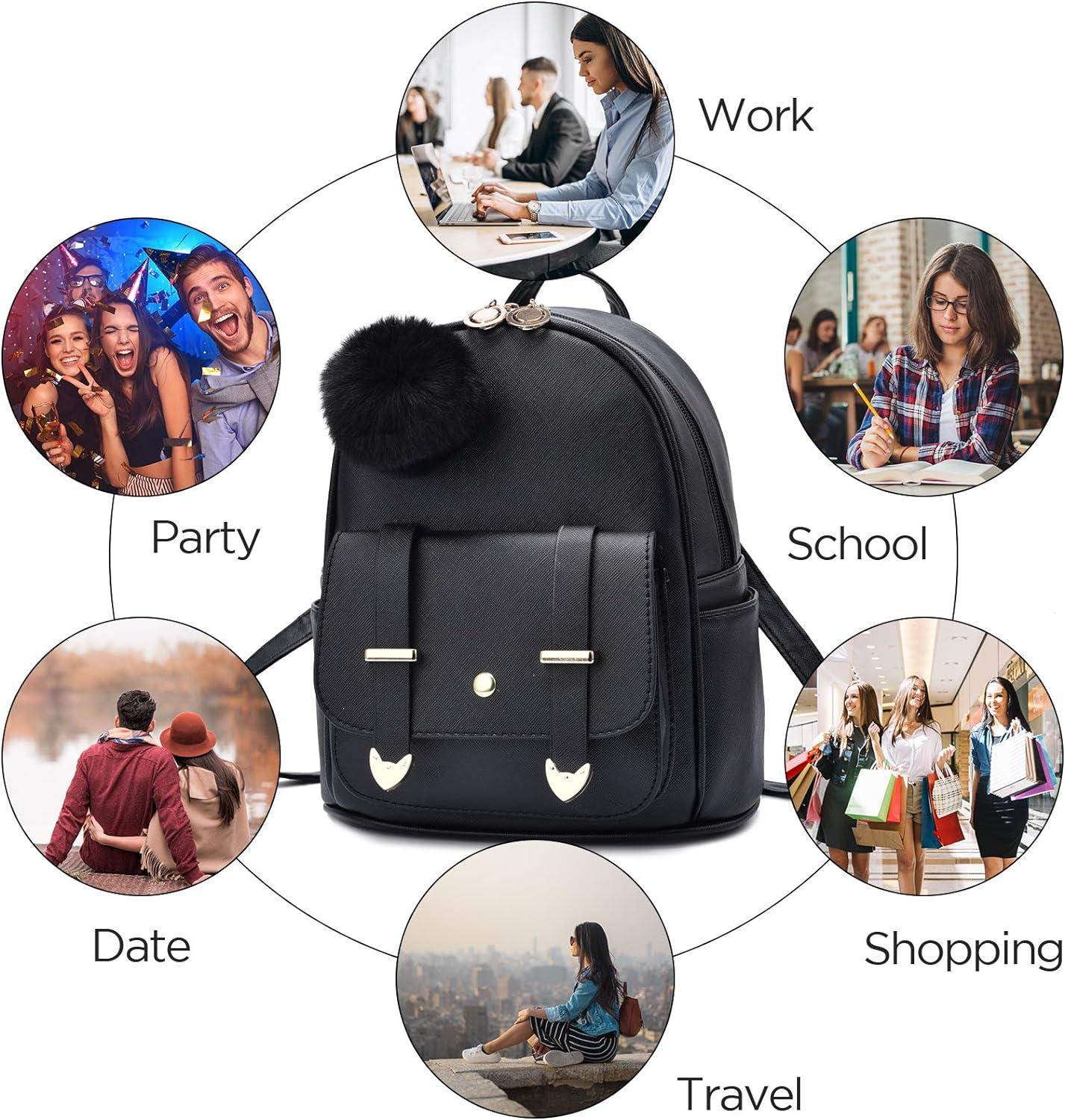 Mini Backpack Purse for Girls Teenager Cute Leather Backpack Women Small  Shoulder Bag Handbags Blue
