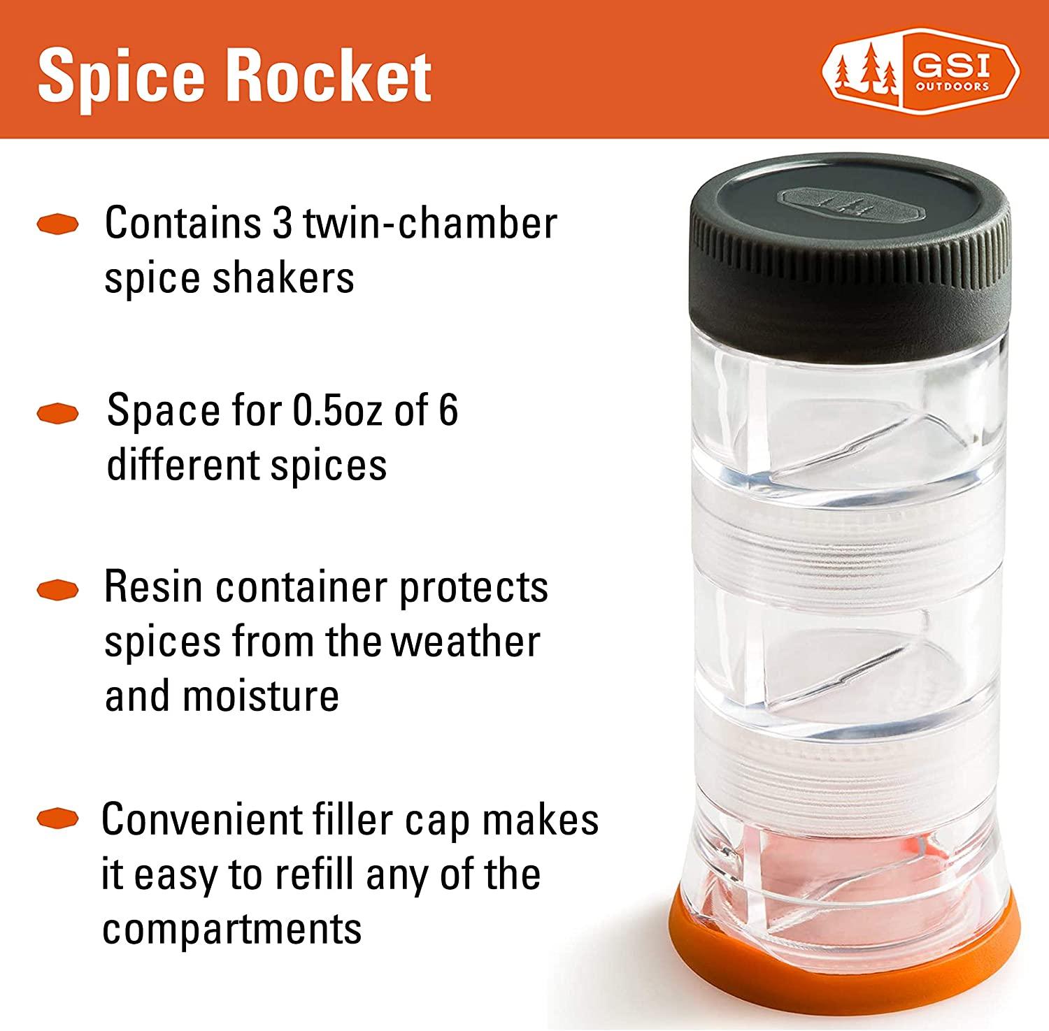  GSI Outdoors - Spice Missile: Lightweight, Modular Spice  Carrier for Travel, Camping and Outdoors : Spice Racks : Sports & Outdoors