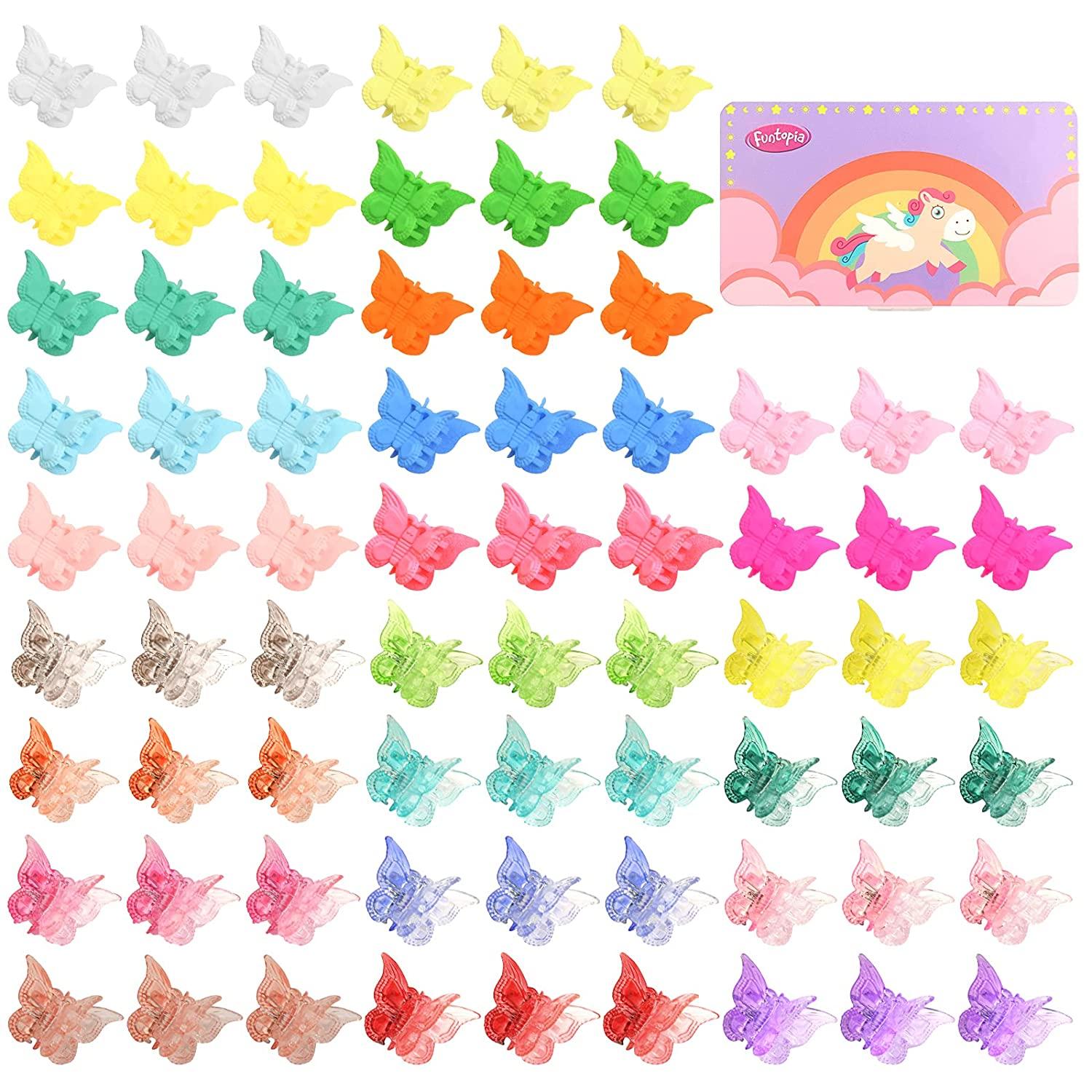 Mini Hair Claw Clips for Girls and Women, Funtopia 72 Pcs Small
