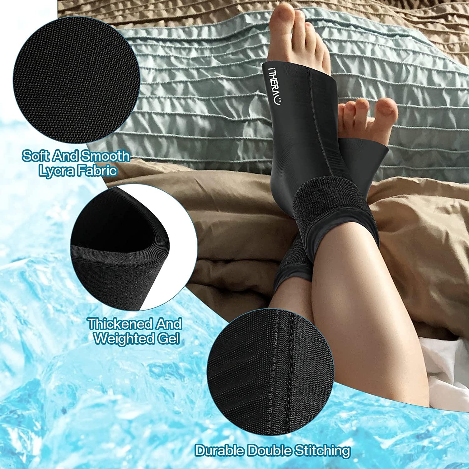 Cold Therapy Socks - Reusable Gel Ice Frozen Slippers for Feet, Heels,  Swelling