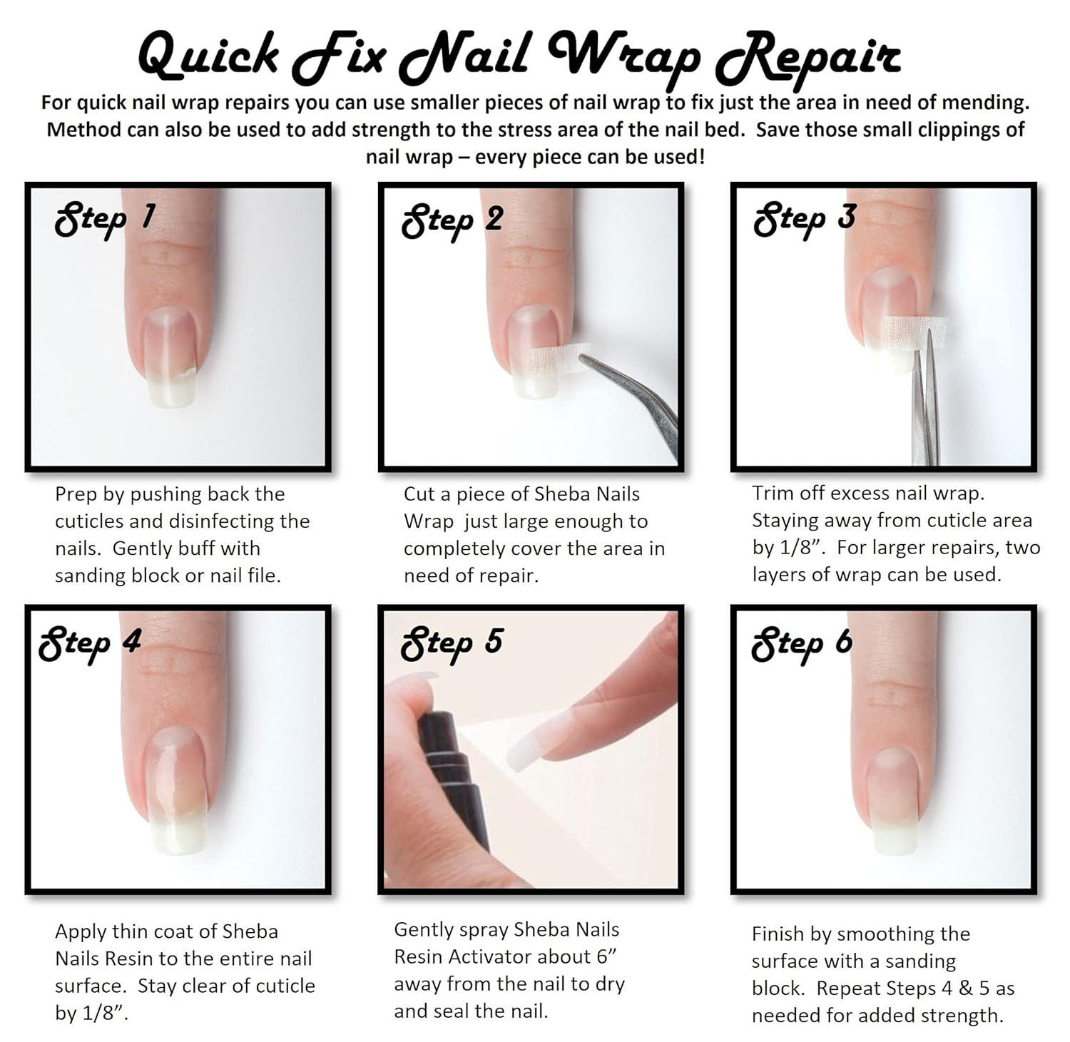SHEBA NAILS Brush On Resin Silk Nail Wrap Try Me Kit