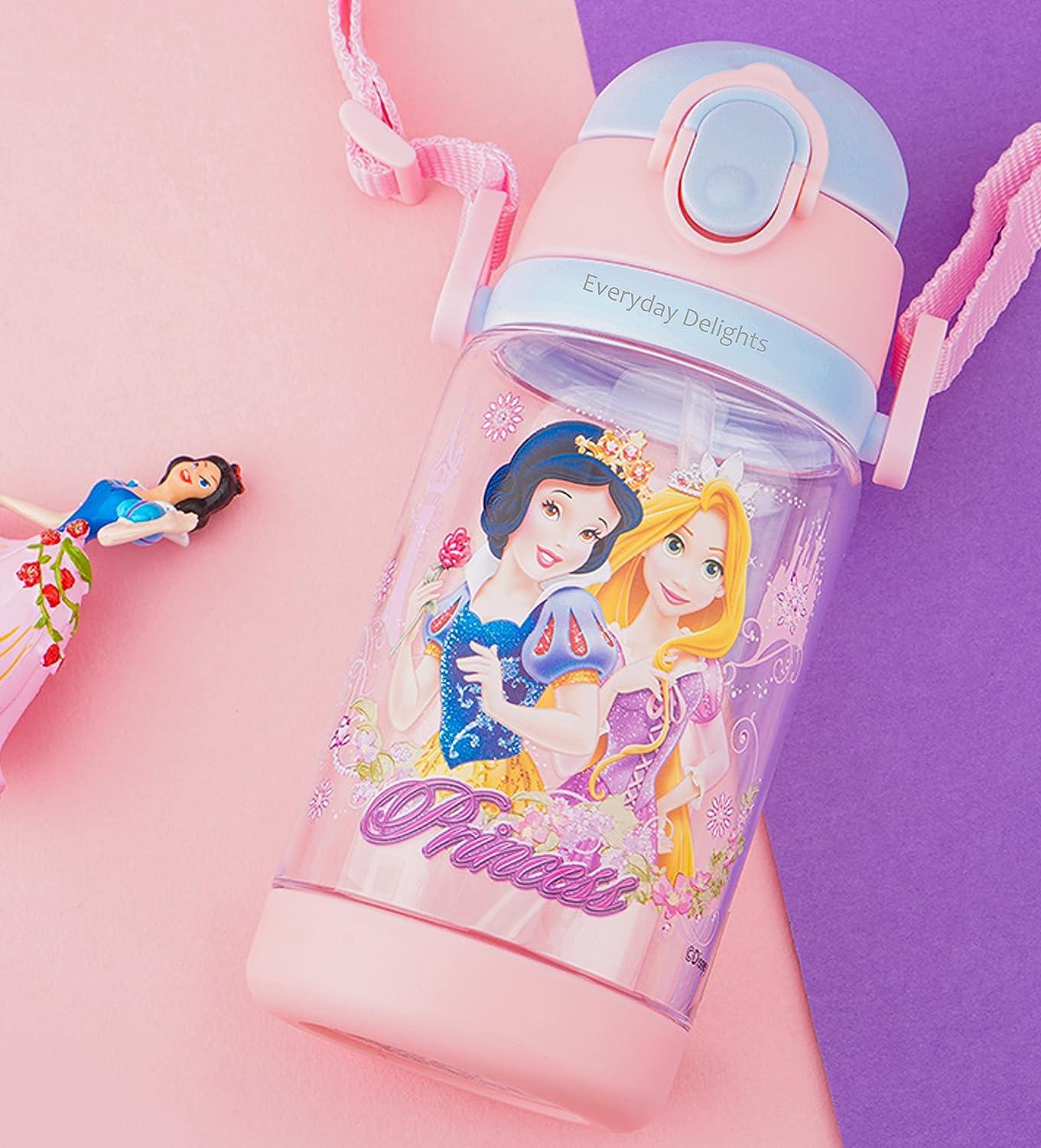 Everyday Delights Disney Princess Rapunzel Snow White Water Bottle Double  Covers with Straw and Strap 520ml Pink