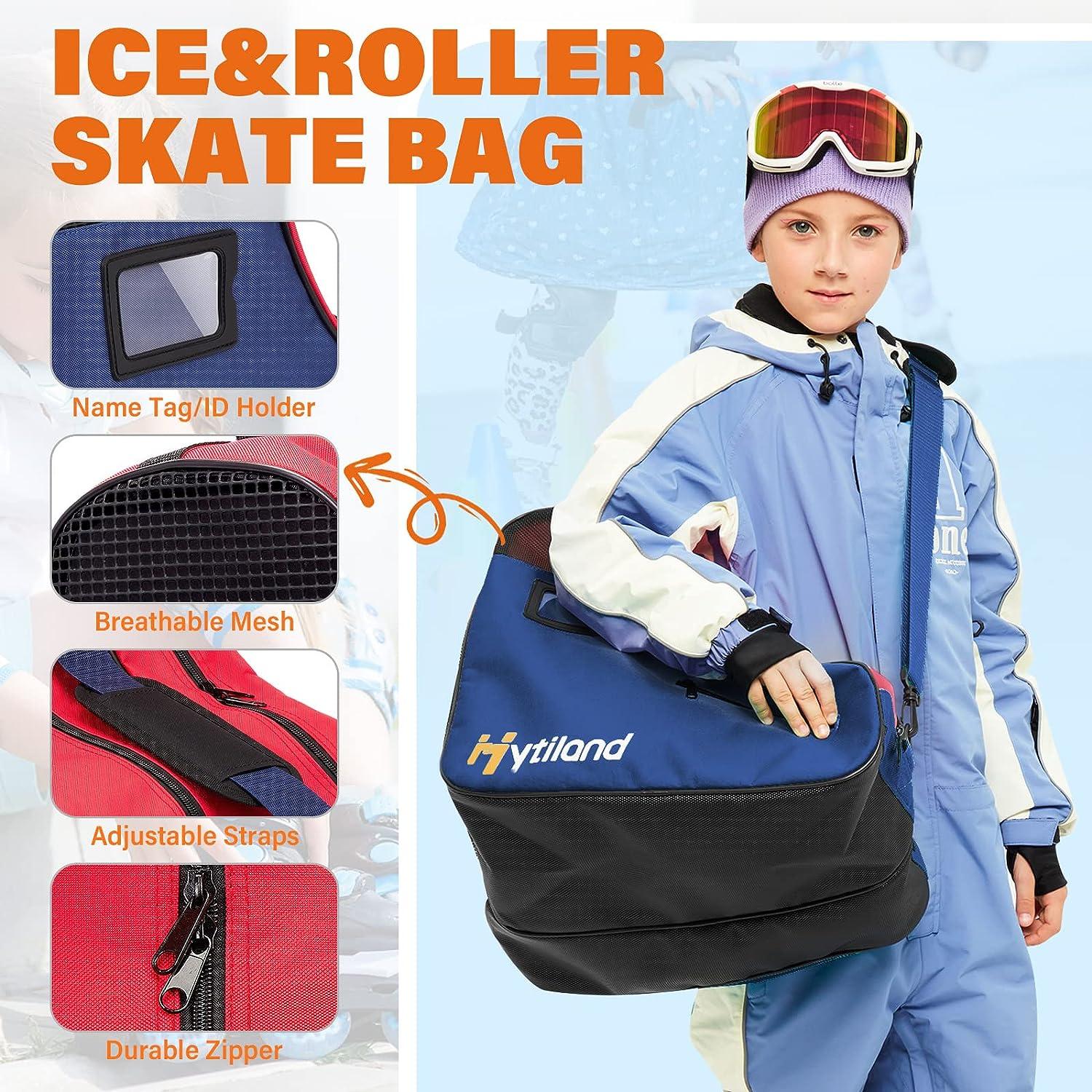 2 Pieces Roller Skates Bag, Kids Inline Skates Bags, Breathable, Adjustable  Shoulder Strap Case, Skating Shoes Bag for Ice Skates Roller Skating Blue  Black 