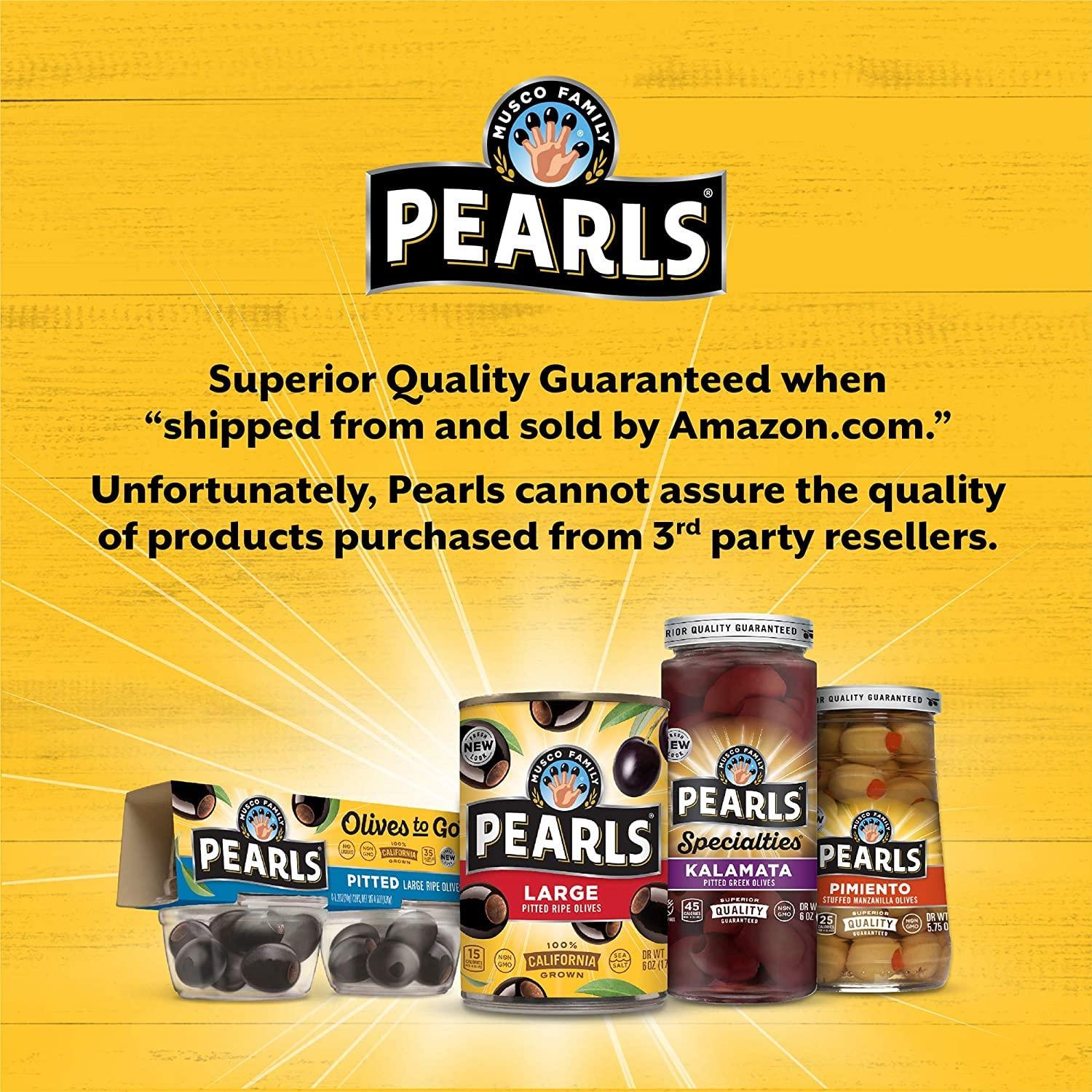 3 Pack Pearls Medium Olives 6oz Can Musco Family Pitted California Ripe  Olive