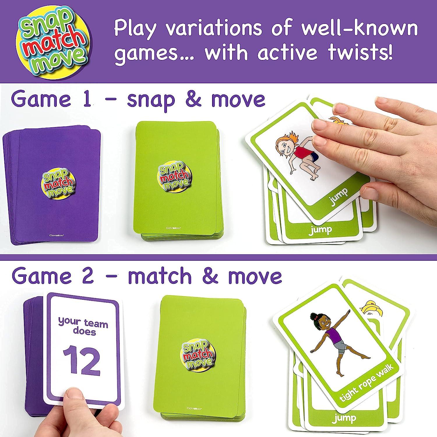 Covelico Exercise Card Games for Kids - Fun Kids Exercise Equipment and  Kids Workout Equipment, Play Snap, Memory, Matching and Go Fish Card Games