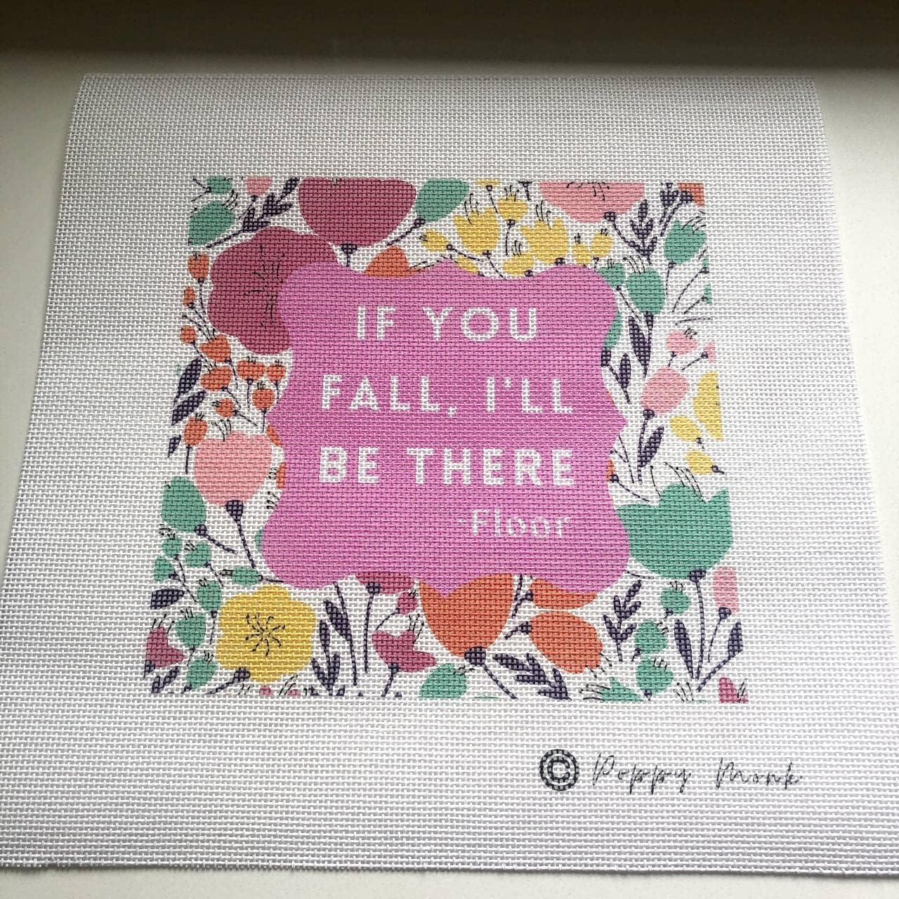Needlepoint Canvas for Adults with a Sassy Saying and Bright