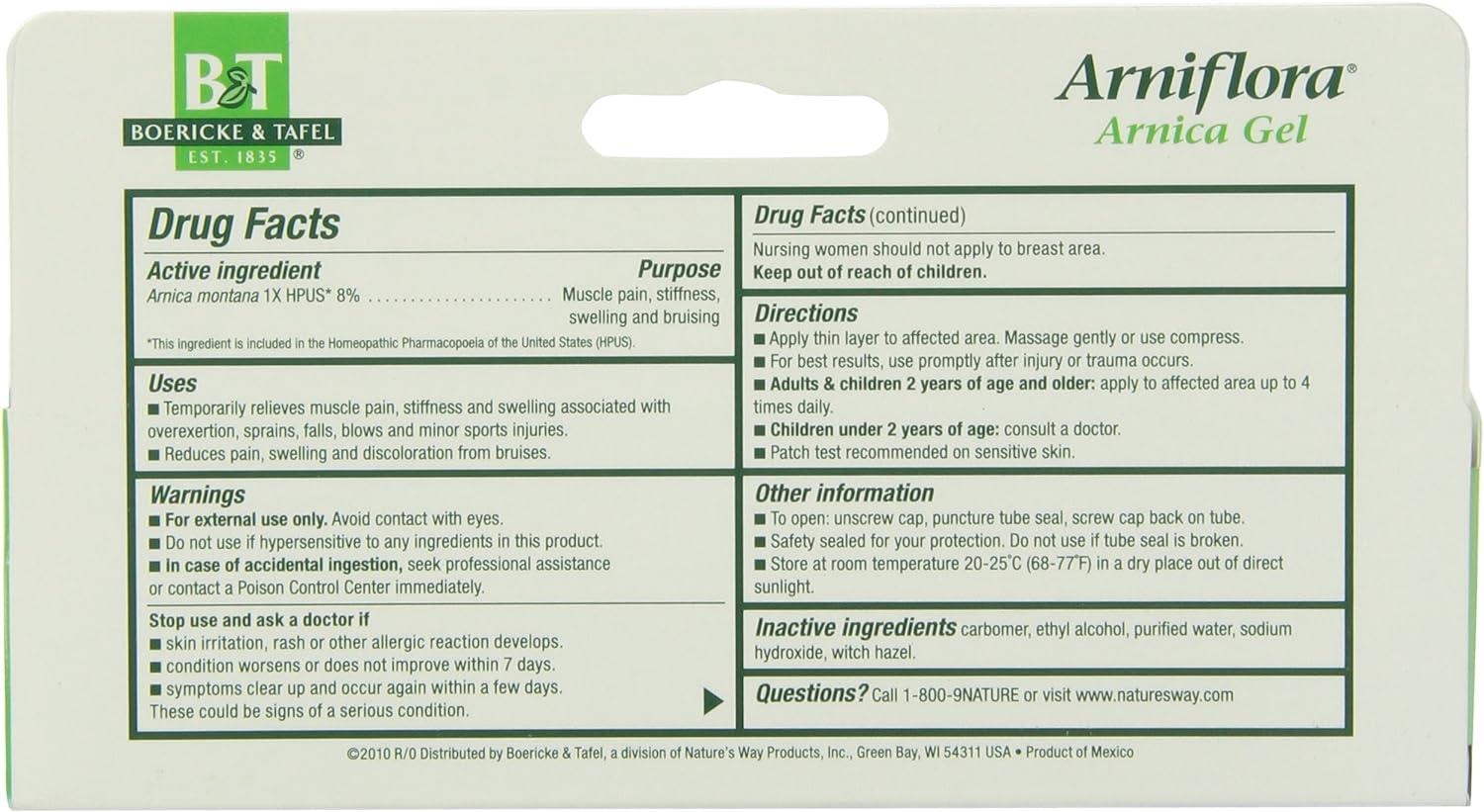 Boericke & Tafel Arniflora Arnica Gel (Nature's Way Brands), Pack of 3