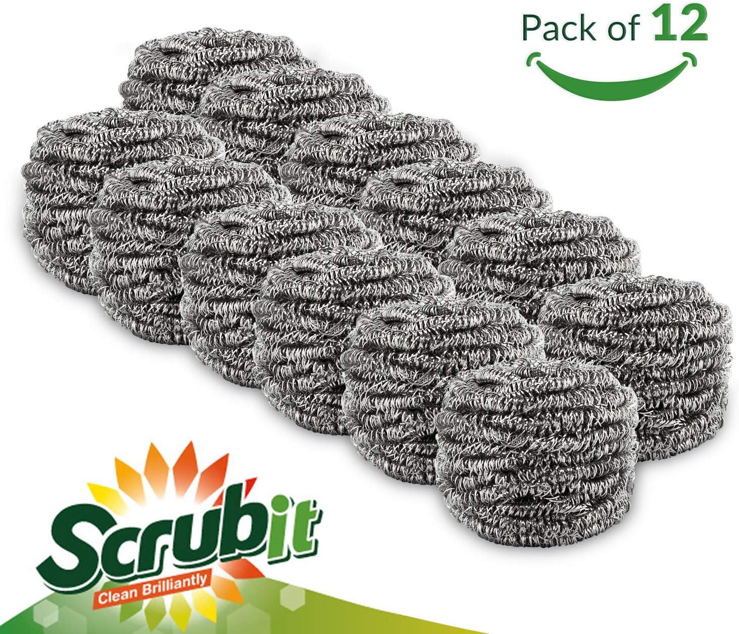 Choice 50g Stainless Steel Scrubber - 12/Pack
