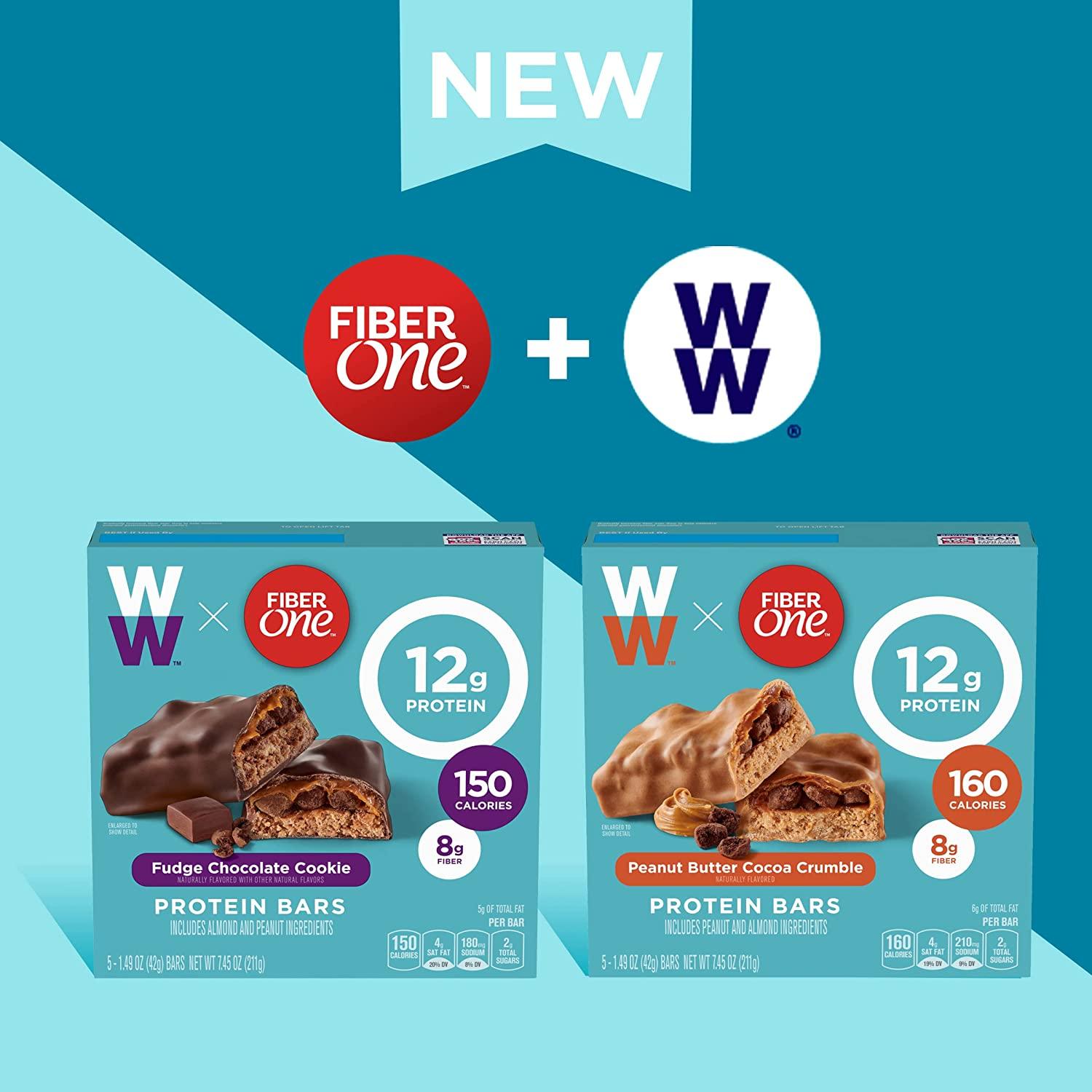 Fiber One Weight Watchers Chewy Protein Bars, Peanut Butter Cocoa