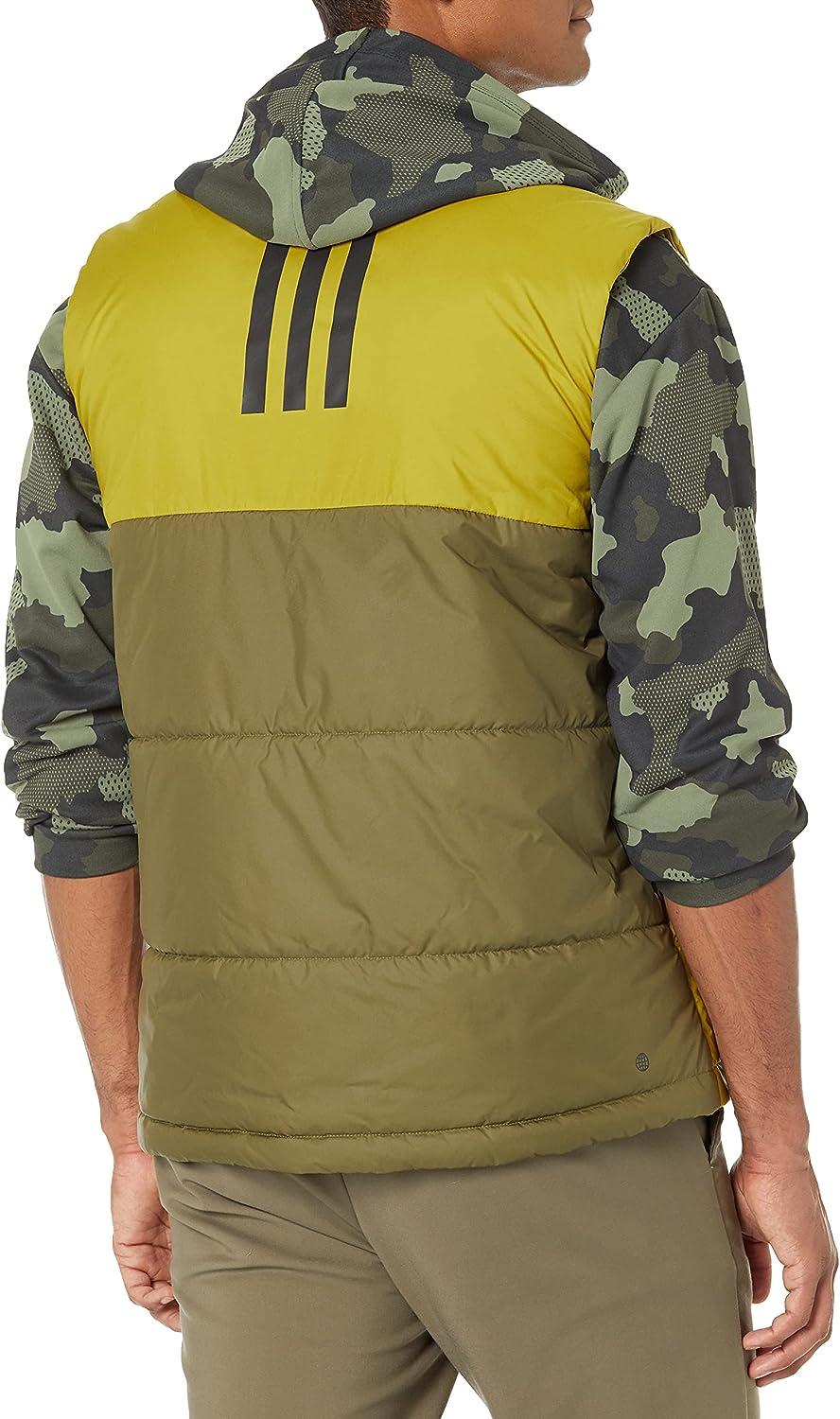 BSC outdoor adidas Men\'s X-Large Olive Stripes Pulse Vest 3 Insulated Olive/Focus