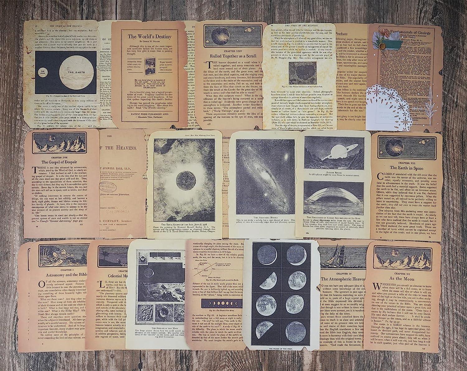 150 Sheets of Scrapbook Paper, Vintage Journaling Scrapbooking