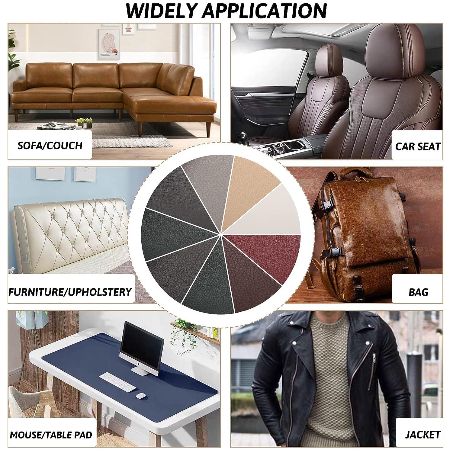 Leather and Vinyl Repair Kit Light Gray Sofa Car Seat Couch Bag