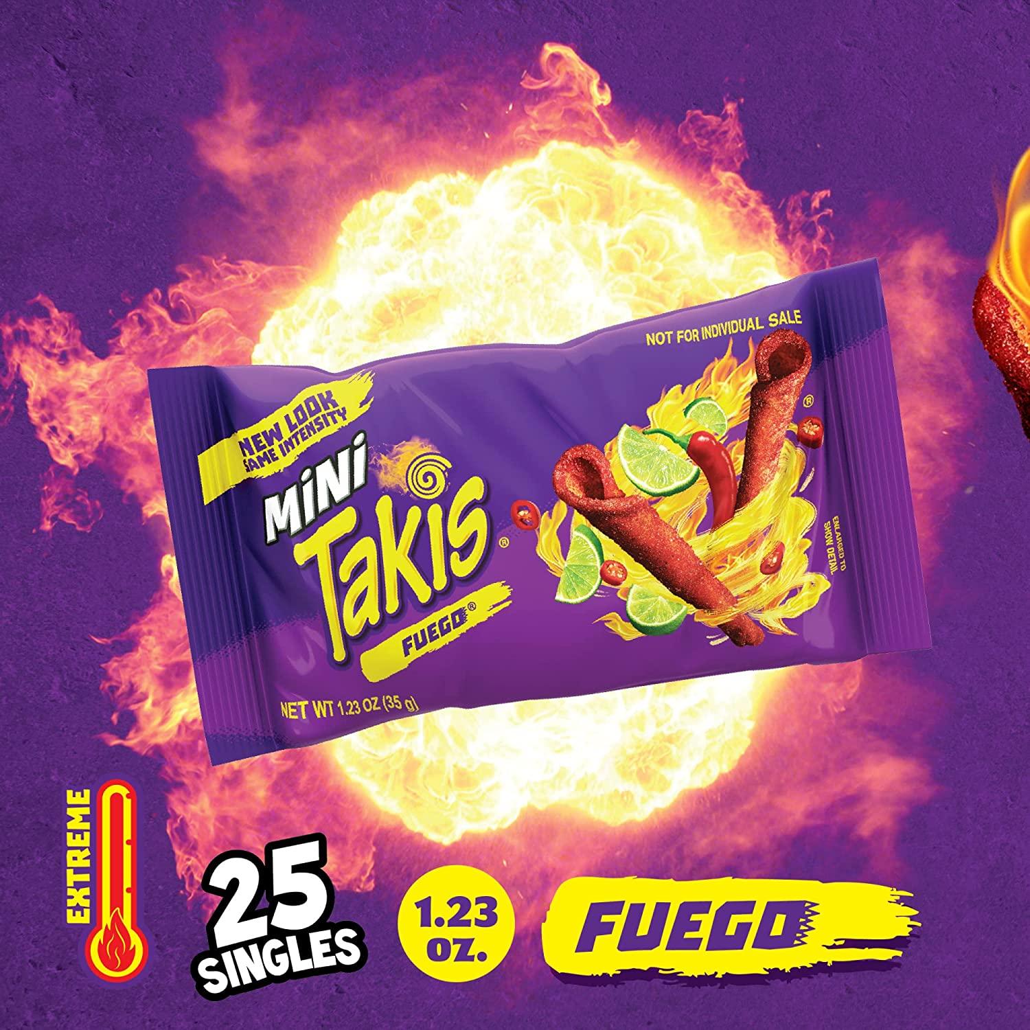 Takis Tortilla Chips, Hot Chili Pepper & Lime, Extreme 4 oz, Tortilla