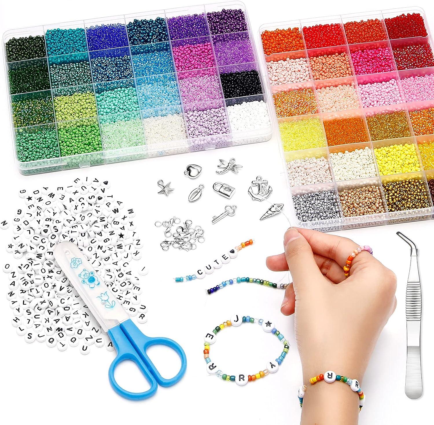 Acrylic Seed Beads 3mm Small Beads Set for Jewelry Making Beading Supplies