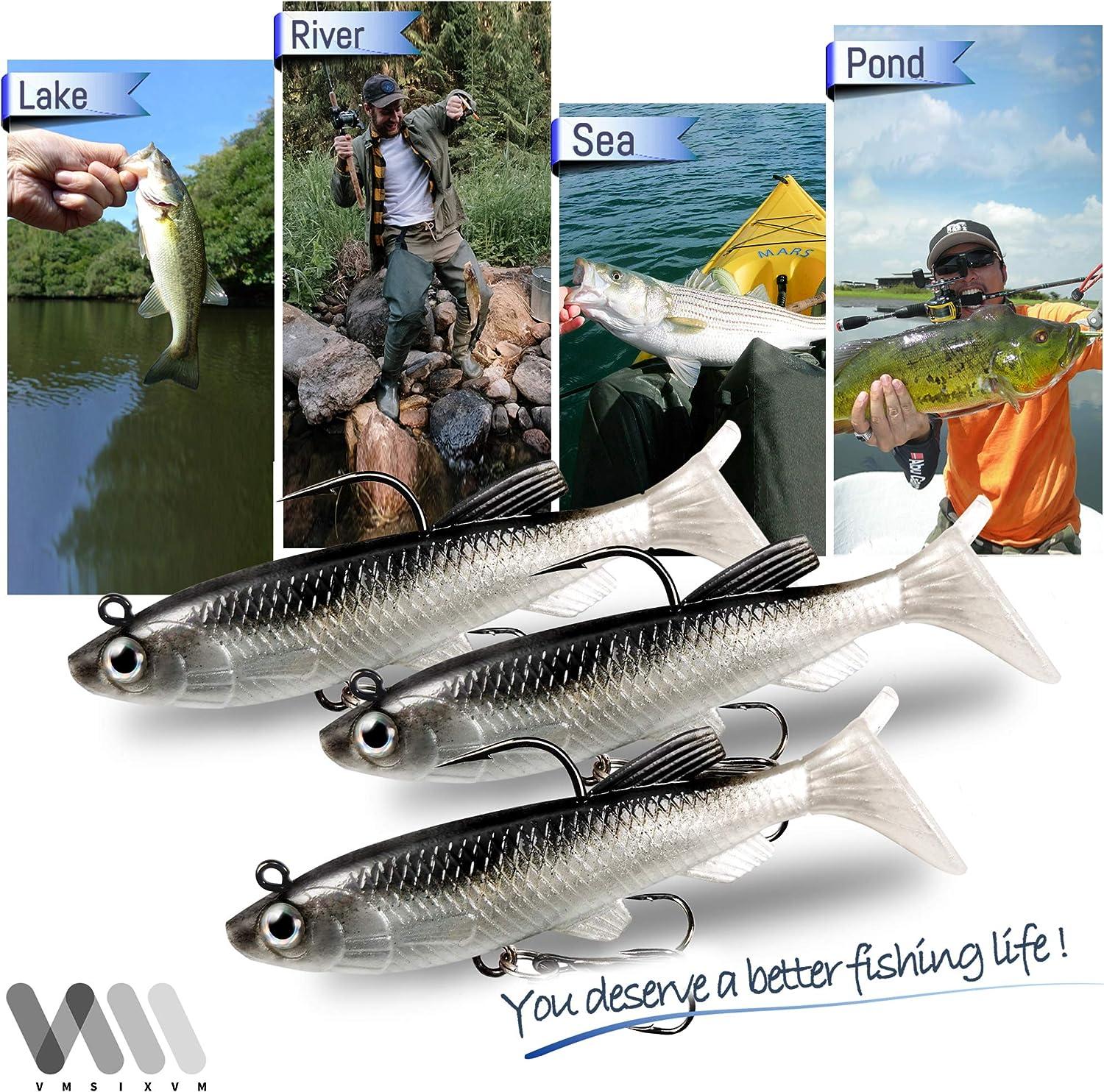 Realistic Fishing Lure Swimbaits for Bass Long-lasting Lures
