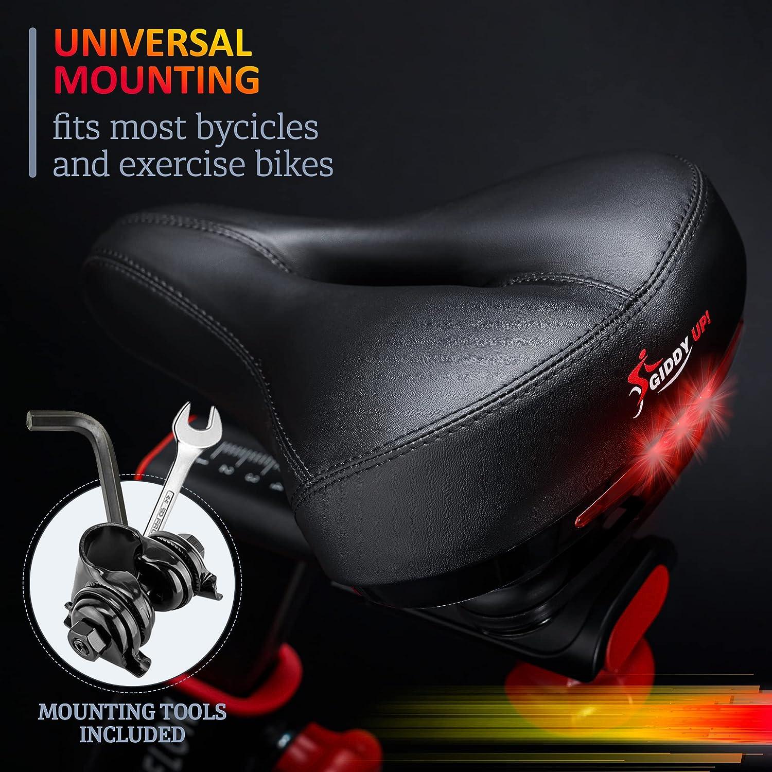 1/2 PCS Soft Bike Seat Cover Padded, Wide Gel Soft Pad Exercise Bike Seat  Cushion, Wide Foam Bicycle Seat Cushion, Fits Stationary Bikes, Outdoor  Cycling