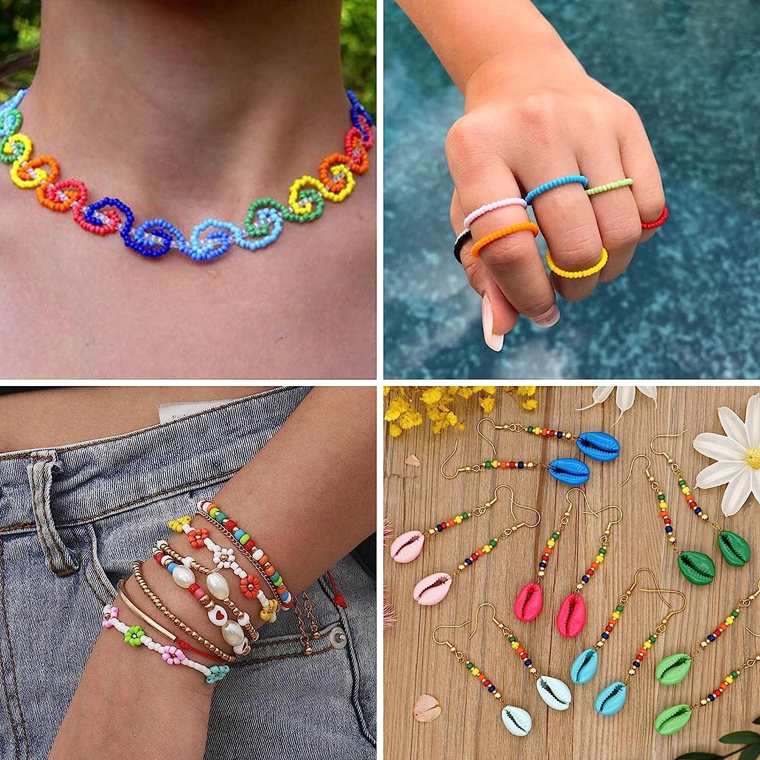 Seed Beads for Bracelets Colored Small Glass Beads for Bracelets Jewelry Making, Girl's