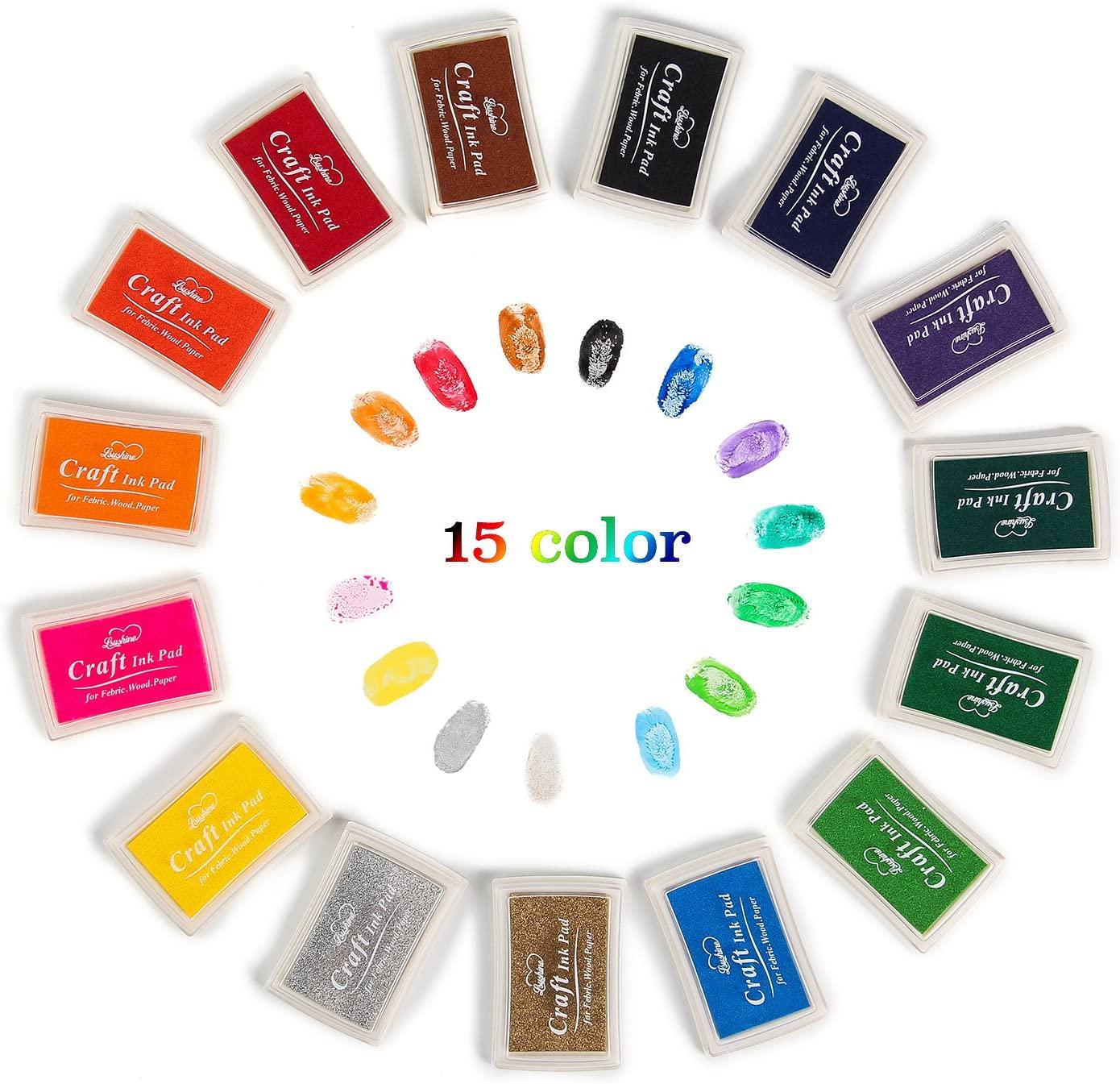 Buy Molshine 20 Color Pigment Craft Finger Print Ink Pads for Stamp, Paper,  Wood, Fabric and Other Materials, Suitable All Ages & Unlimited Use. Online  at desertcartCyprus