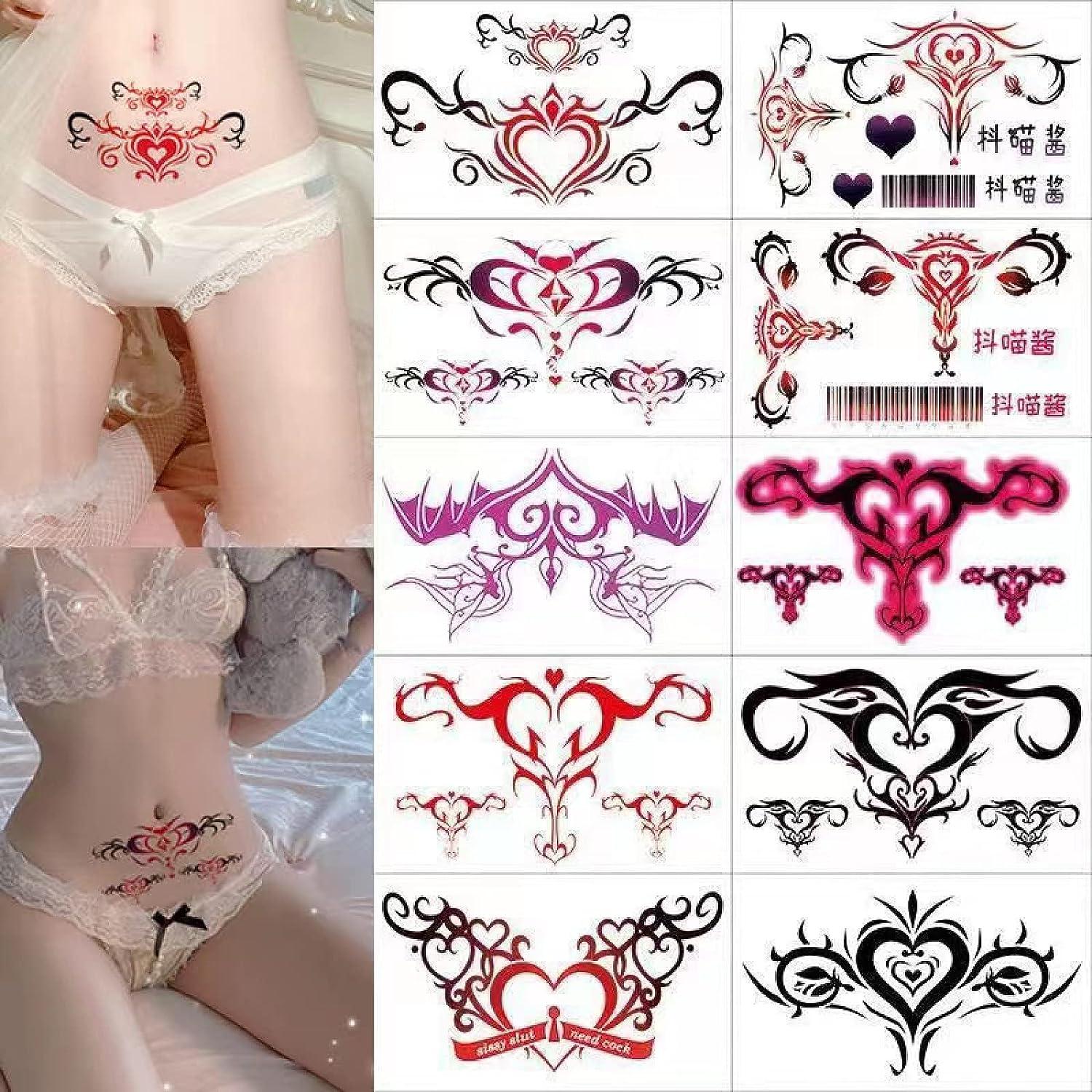 Qullue various colors and types of flowers, sexy temporary tattoo stickers  and fake tattoos that look real and last long are suitable for girls, women  or adults(6*8.3 inches,29 sheet temporary tattoo stickers)