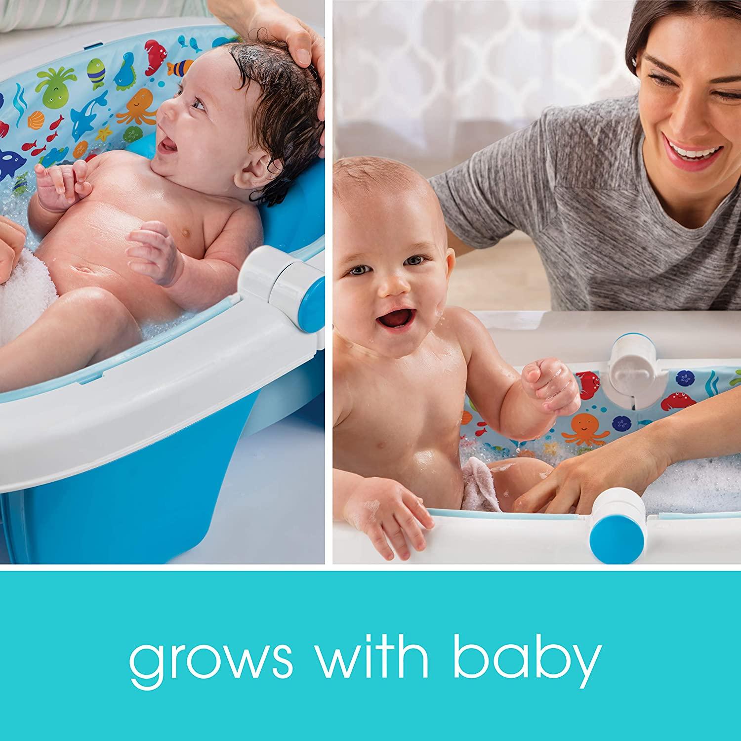 Folding Baby Bath-Portable Baby Bathtub Newborn to Toddler Baby Bath Tub  Green
