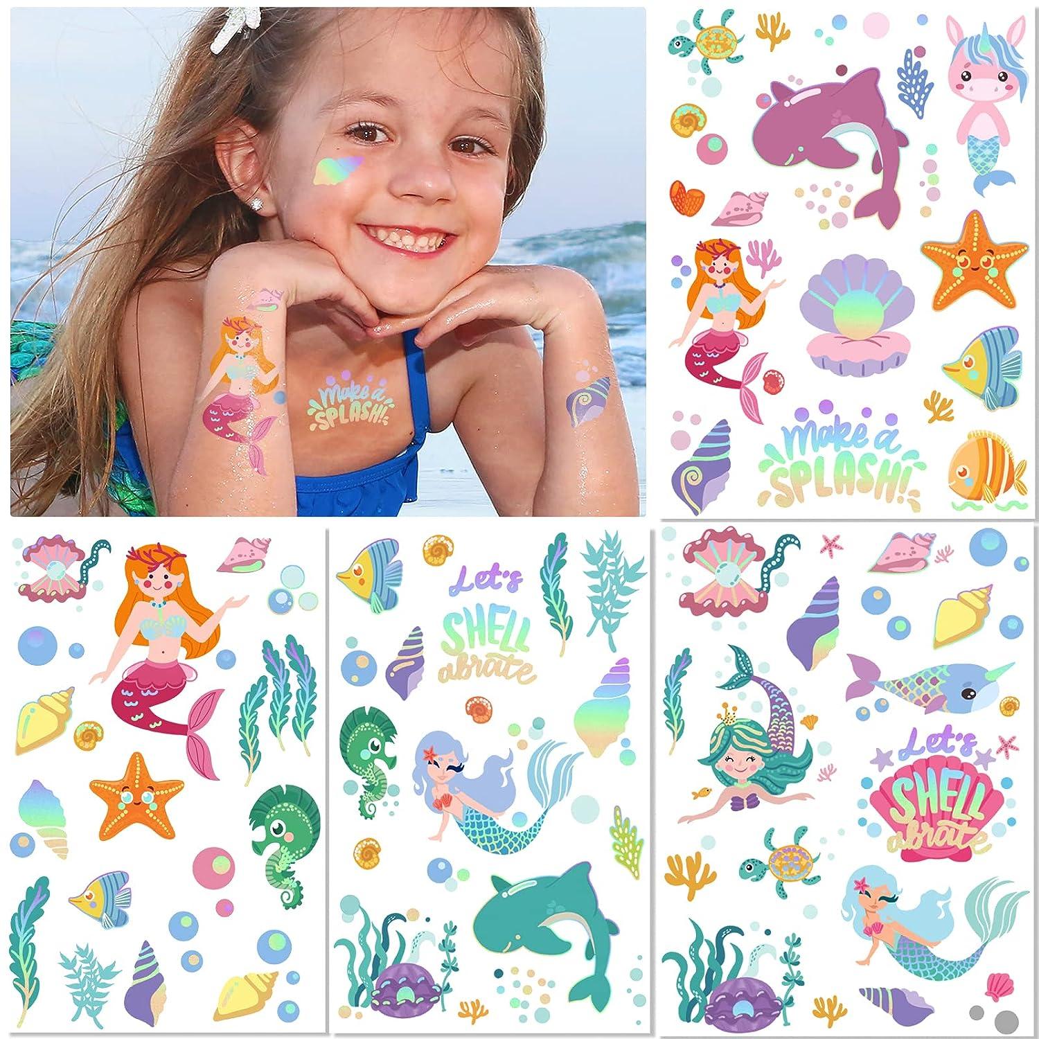 8 X Kids Tattoo Sticker Waterproof Body Temporary Tattoos Stickers US -