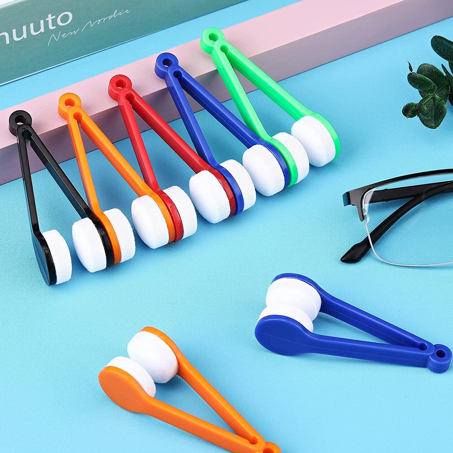 Mini Microfiber Spectacles Cleaner, Eyeglass Sun Glasses Cleaner, Soft Brush Cleaning Tool, Cleaning Clip, Microfiber, Super Light, Mini size, Easy