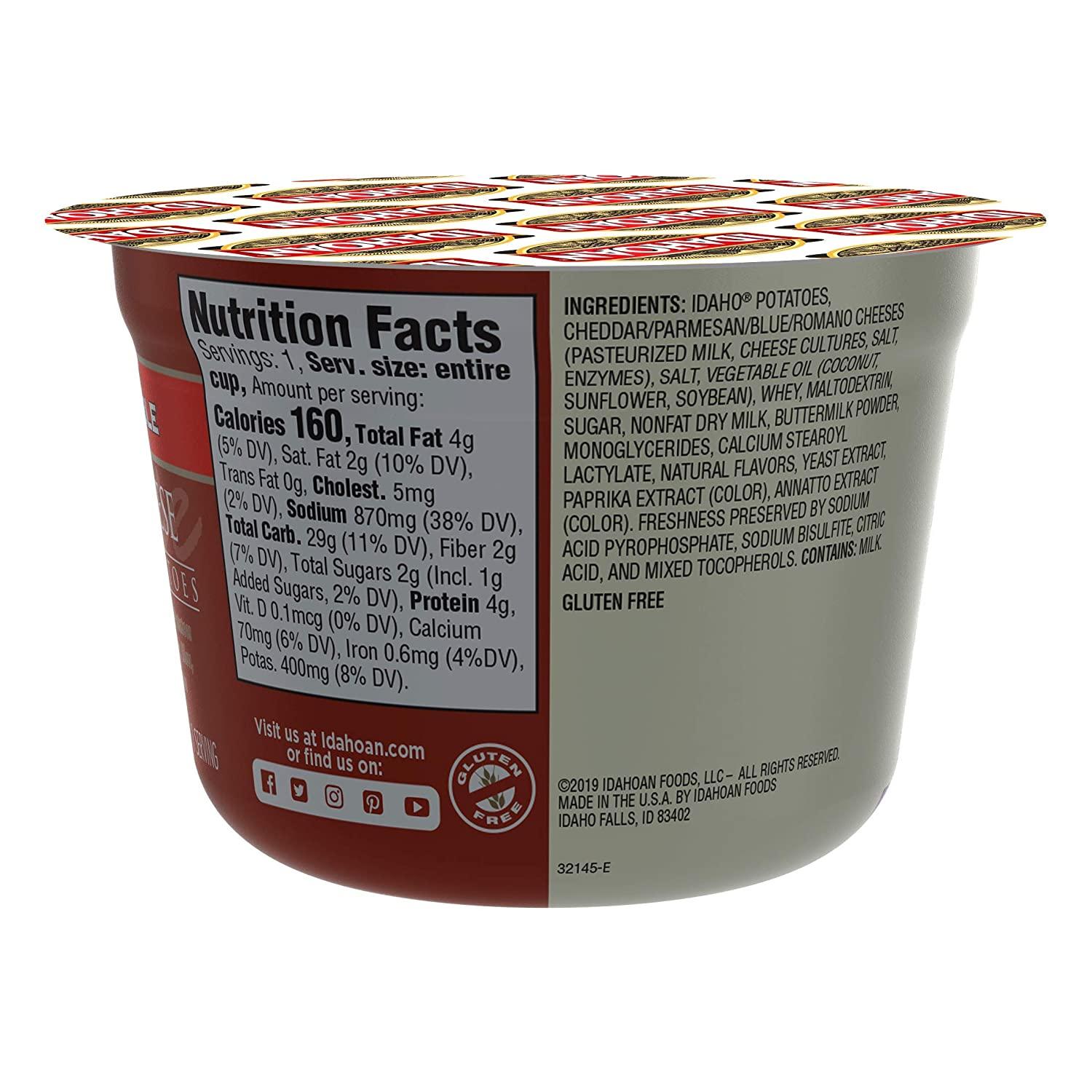 Idahoan Triple Cheese Shreds Cups, 1.5oz (Pack of 2)