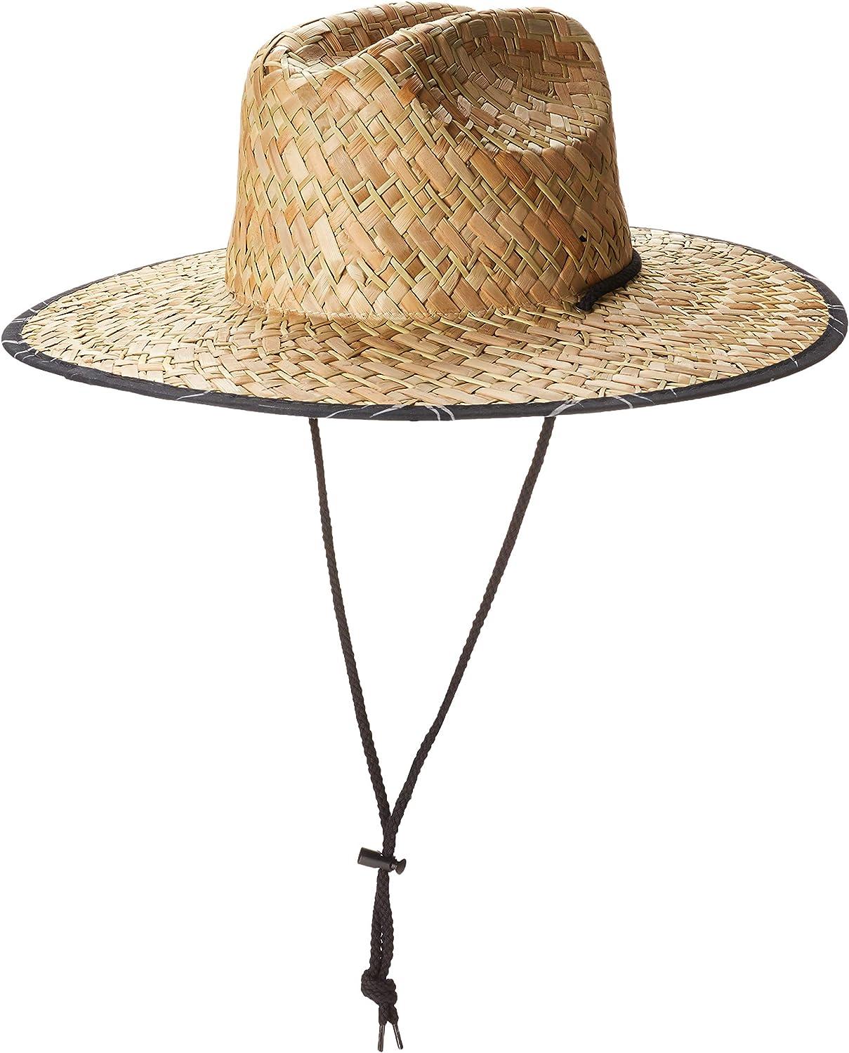 Quiksilver Men's Outsider Waterman Sun Protection Lifeguard Straw Hat  Large-X-Large Black Outsider Waterman