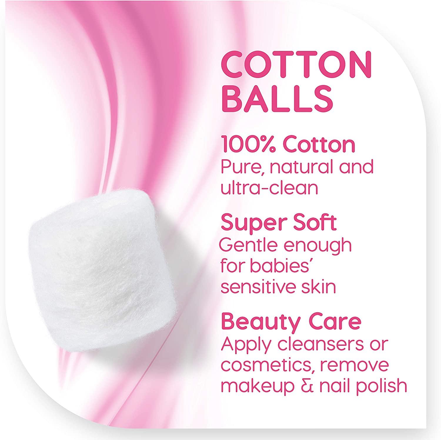 FOMIYES 400Pcs Pure Cotton Balls First Aid Cotton Balls Disposable