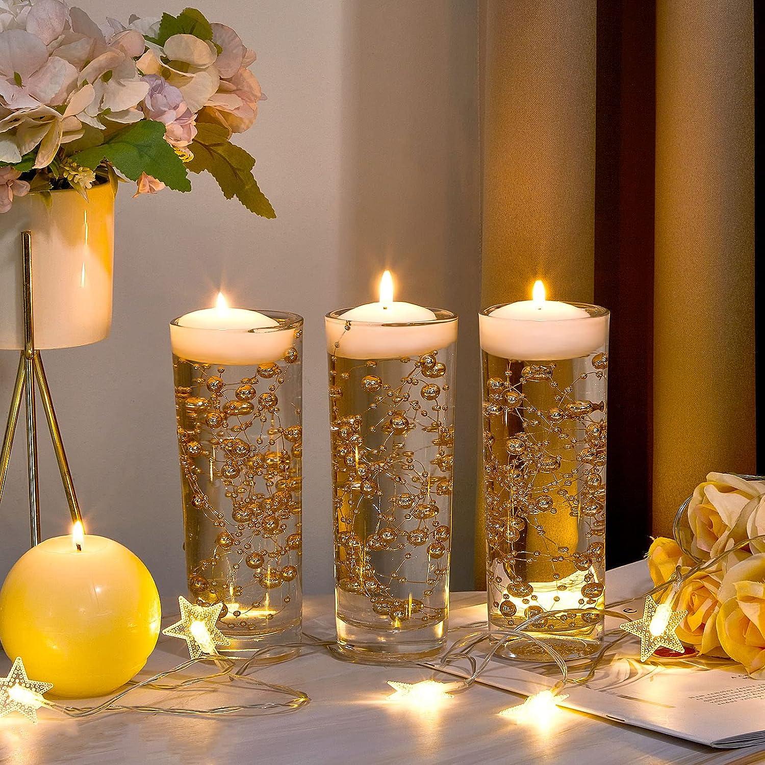 Christmas Floating Candle Vase Filler Pearl Decor