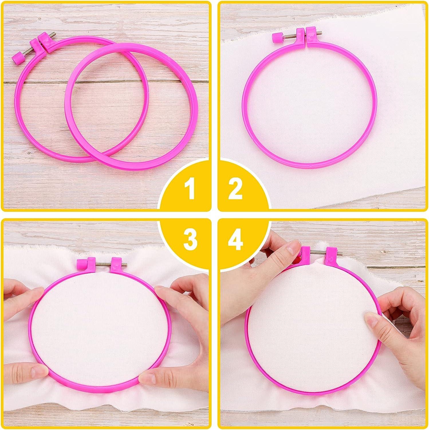 Better Crafts 8 Inch Embroidery Hoop Wooden Circle Cross Stitch Hoop for  Embroidery and Art Craft Handy Sewing (3 Piece, 8-Inch)