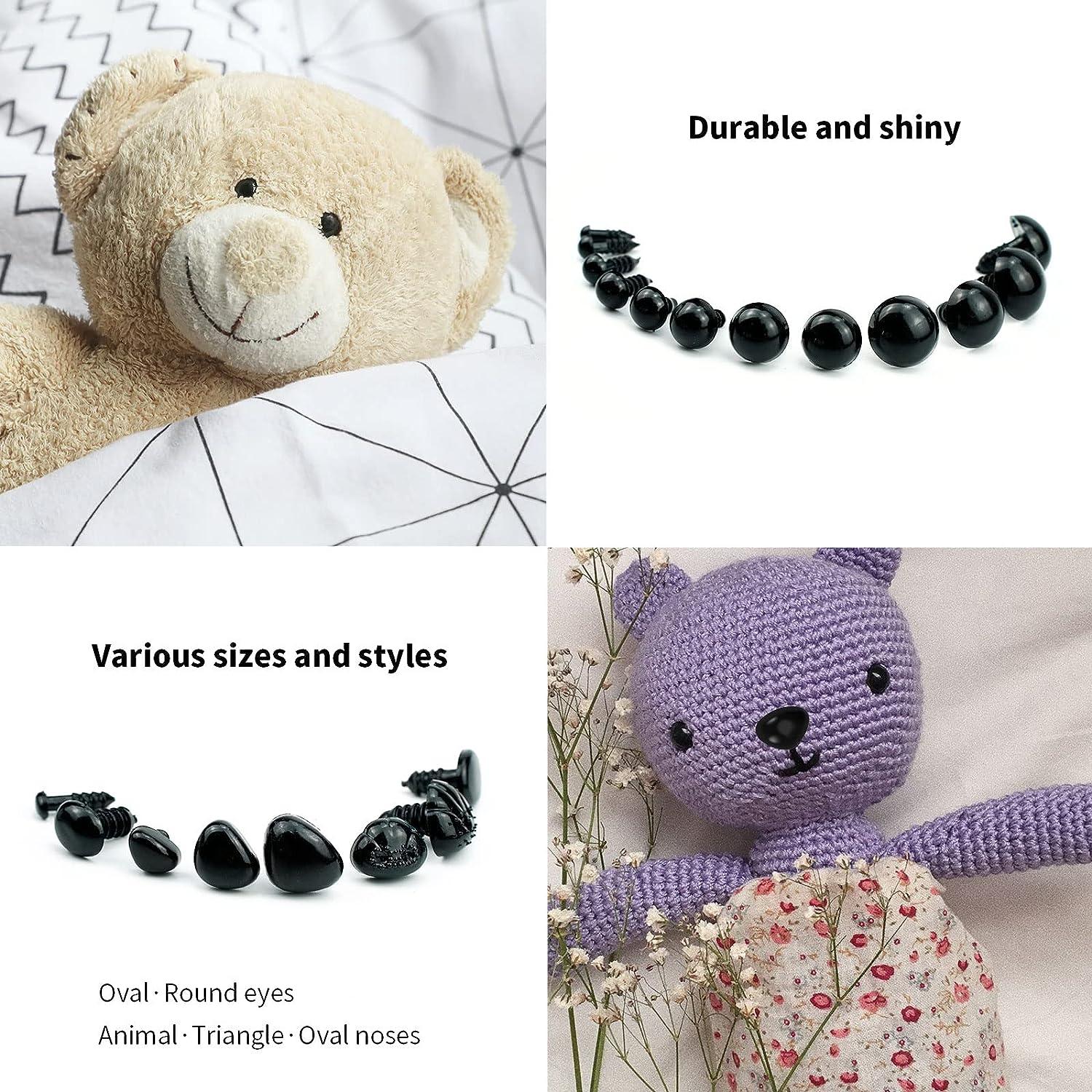 800PCS Safety Eyes and Noses for Amigurumi 2 Boxes Crochet Eyes with Size  Chart Black Plastic Craft Doll Eyes with Washers for Crochet Stuffed Animals  Crochet Toy and Teddy Bear Assorted Sizes