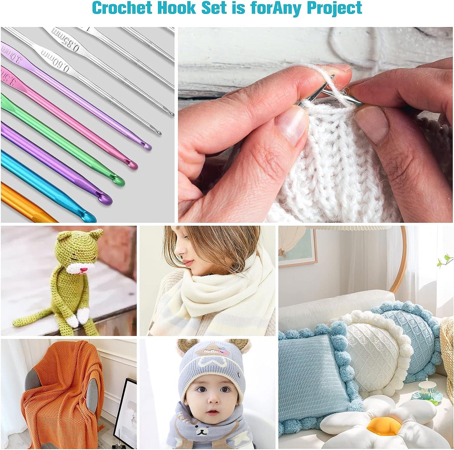 Generic Crochet Hooks Set Ergonomic Grip Kit Knitting Weave DIY Craft