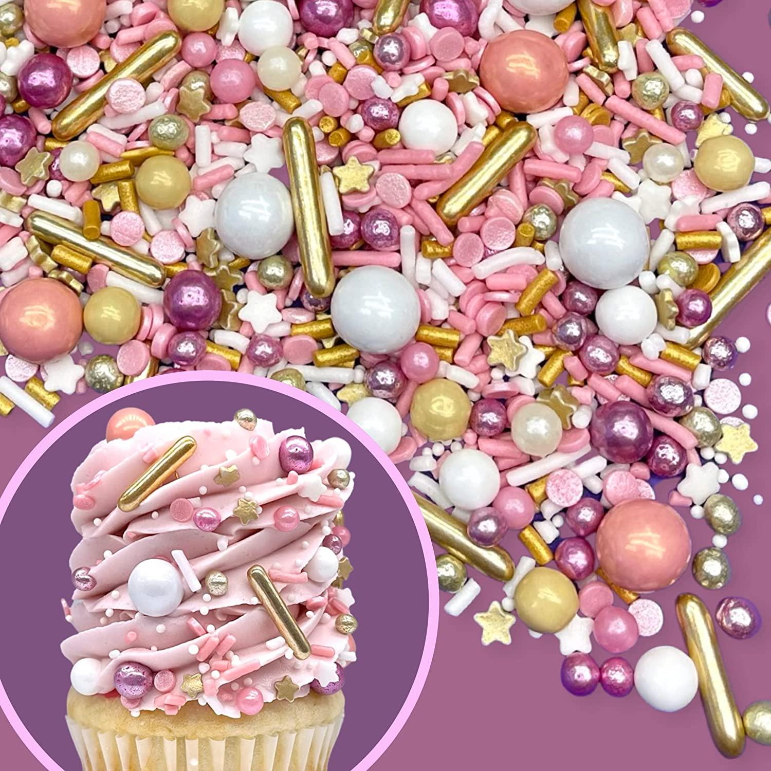 Rose Gold Sprinkles Mix For Cake, Cupcake, Cakesicle Toppings  Champagne  Campaign Sprinkle Medley, Edible Blend - Sweets & Treats™