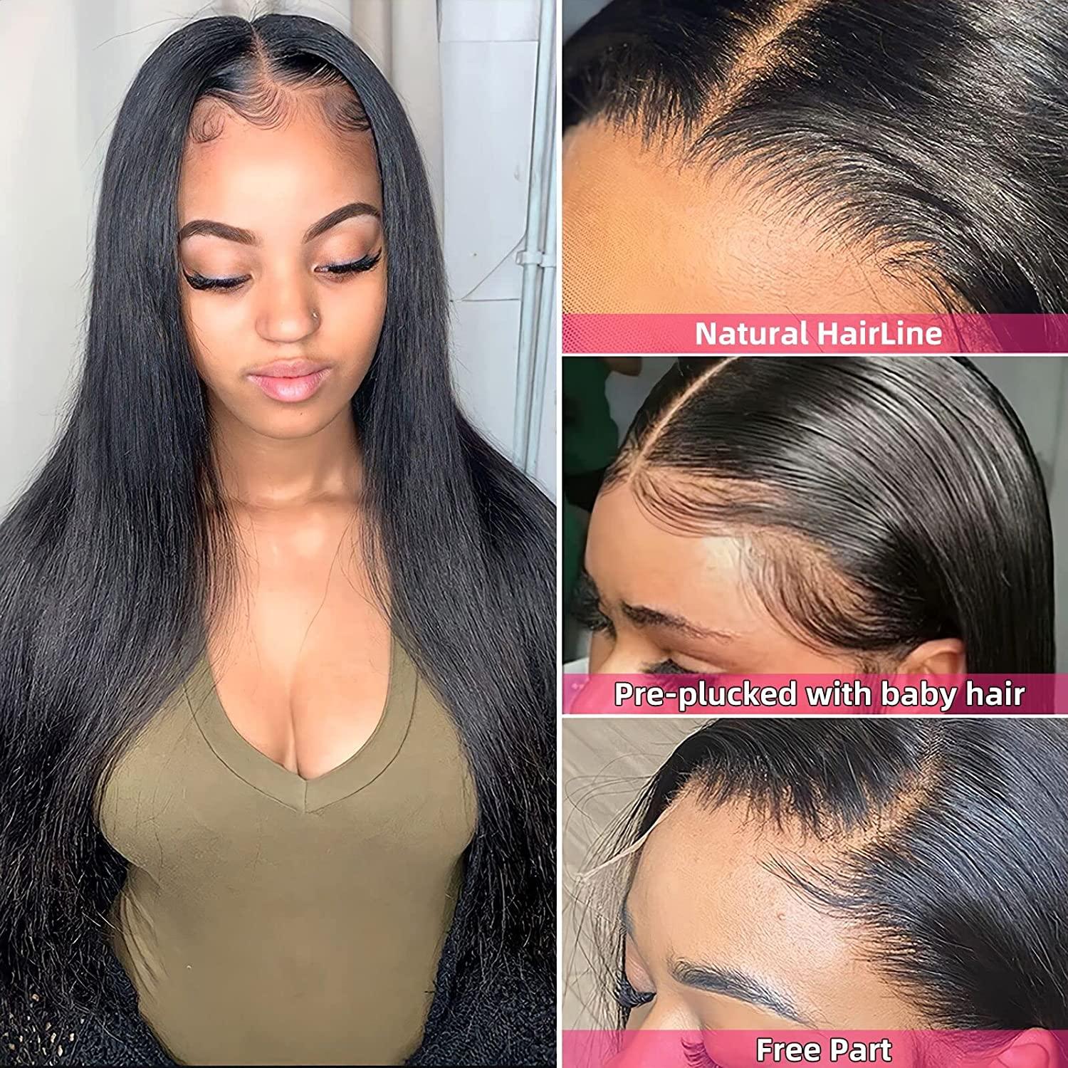 Natural Hairline Lace Closure Virgin Human Hair Topper Extensions Pre  Plucked US