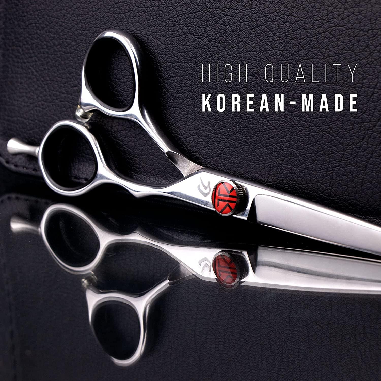 Tokko Katana Classic Professional Razor Edge 440C Japanese Stainless Steel  Hair Cutting Scissors 6.5 Barber Shears With Adjustment Screw and Leather  Case
