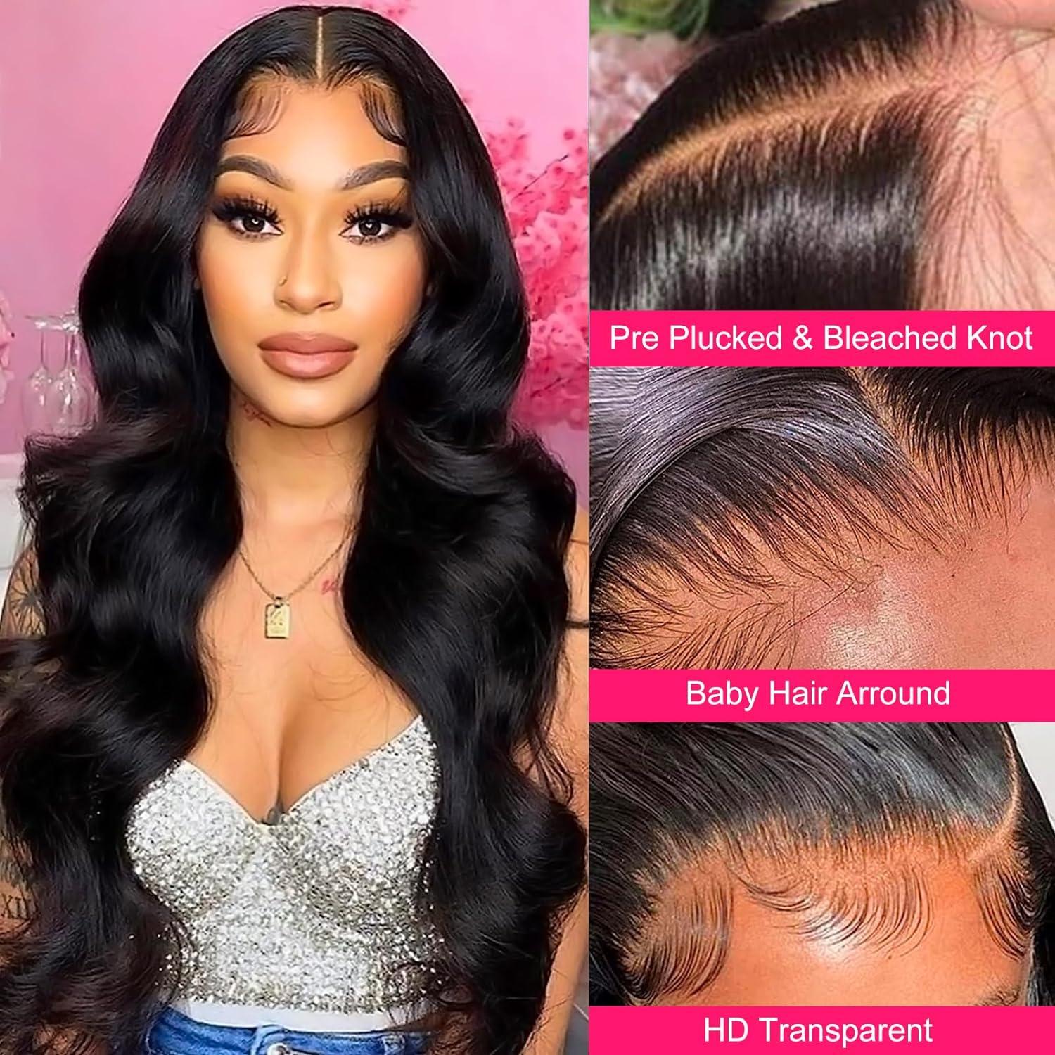 Brazilian Virgin Human Hair Pre Plucked Bleached Knots 30 Inch