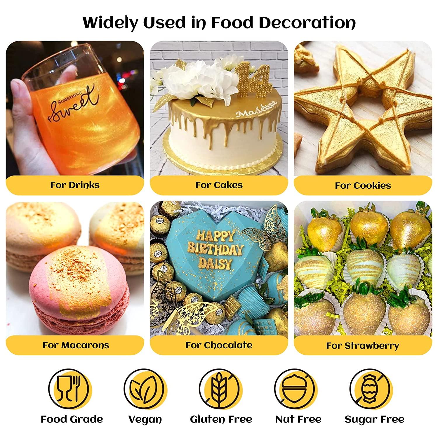 Food Grade Metallic Gold Luster Dust Cake Tools Edible Food