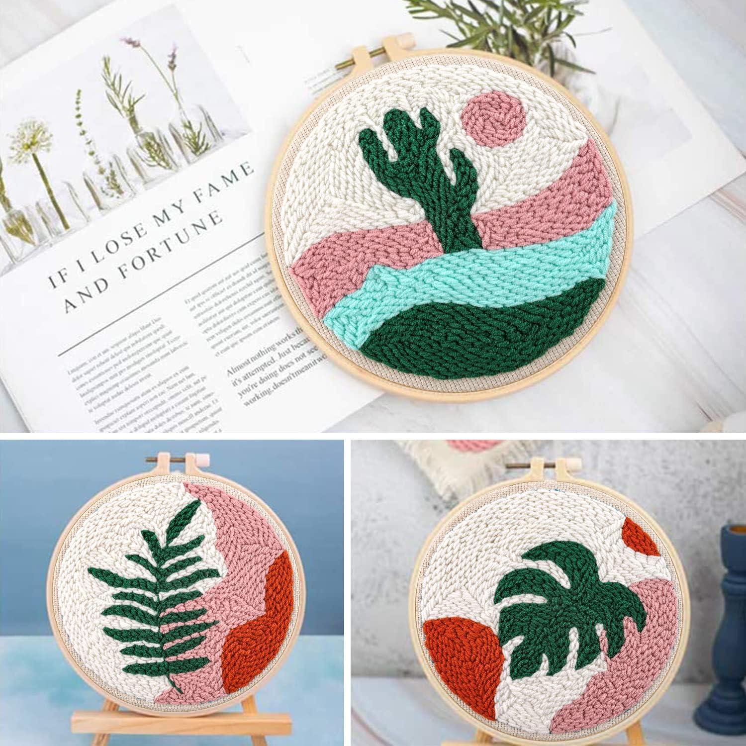 Botanical Trio Punch Needle Kit: Patterns and Supplies