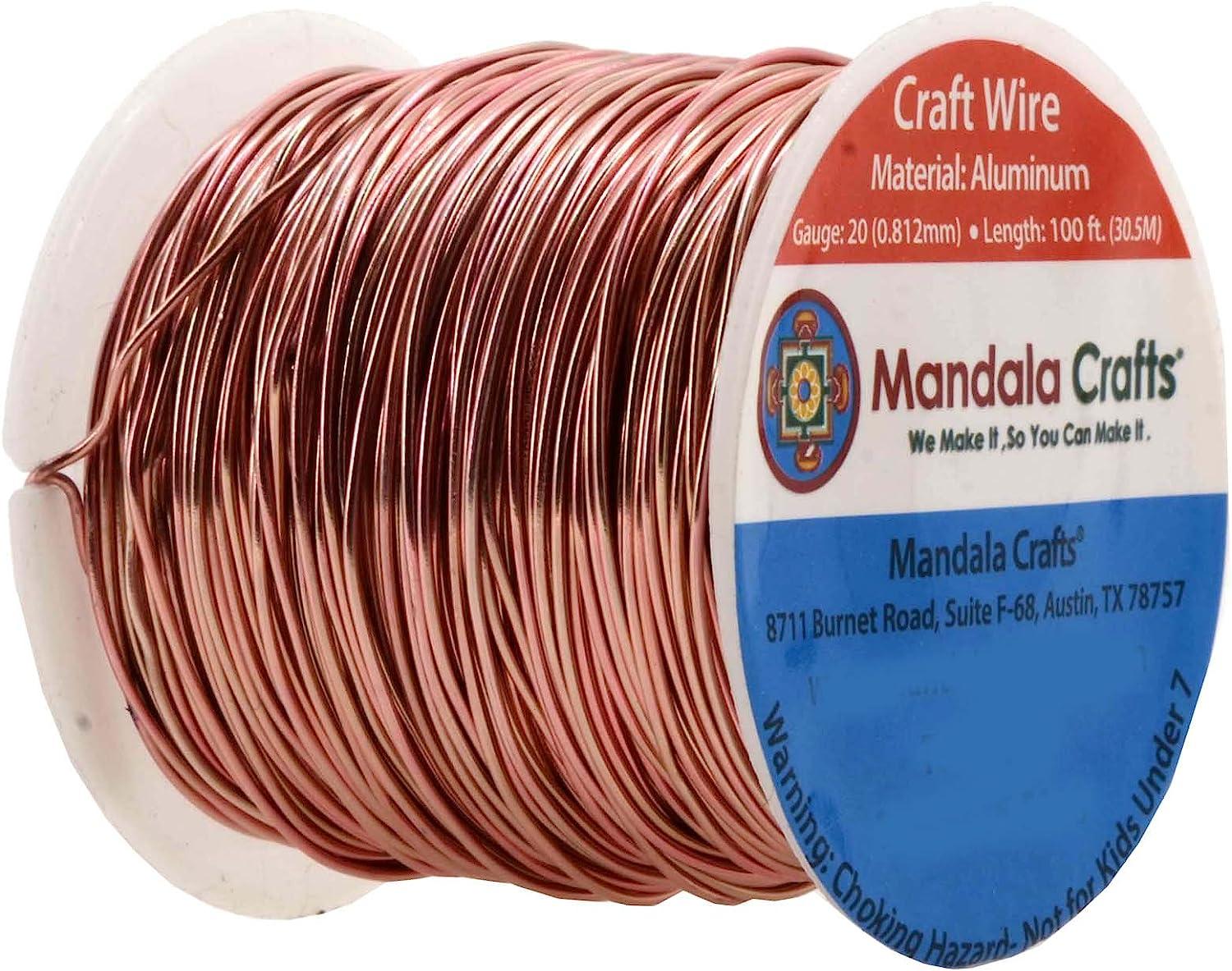 Mandala Crafts Thin Copper Wire for Jewelry Making, Sculpting