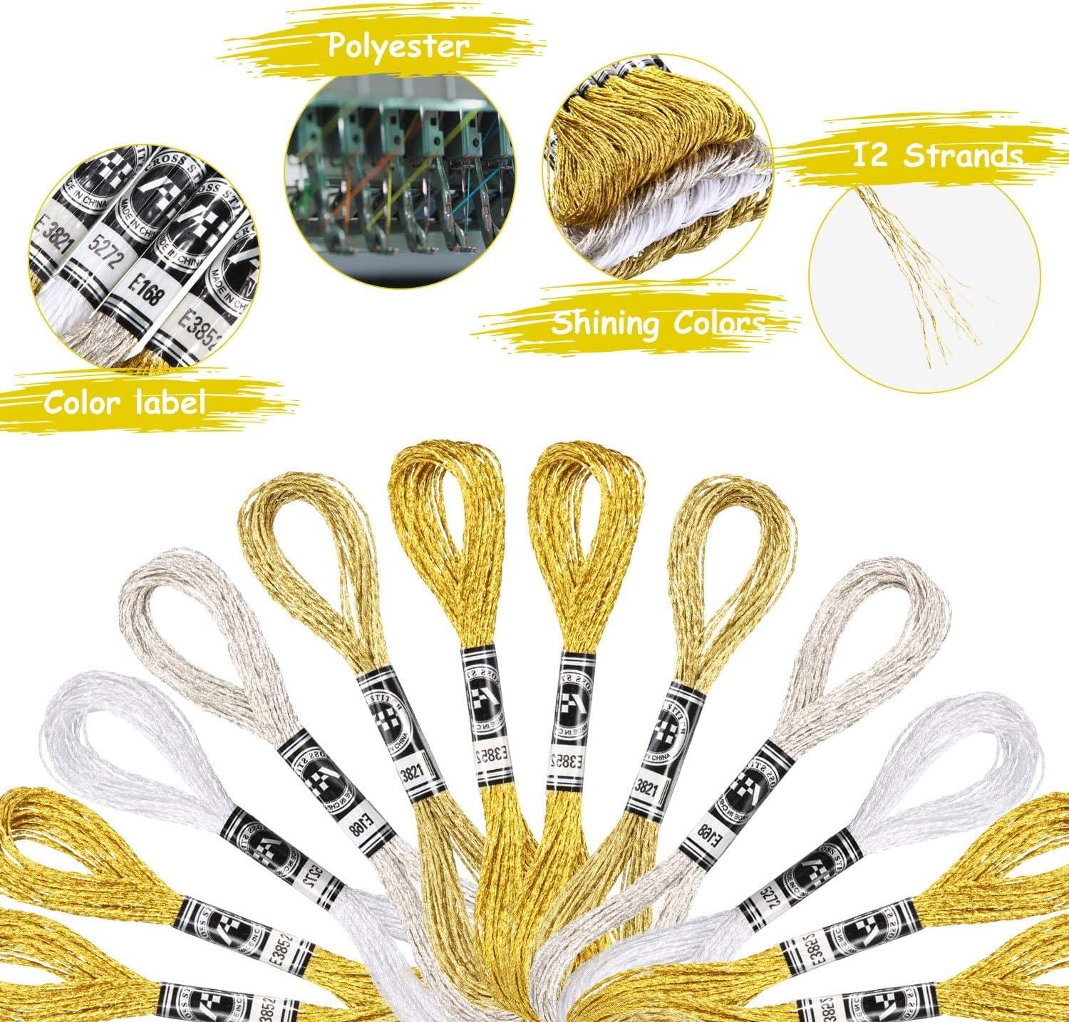 Metallic Golden Embroidery Thread, Hand And Machine Embroidery Thread,  Embroidery Thread, Indian Thread