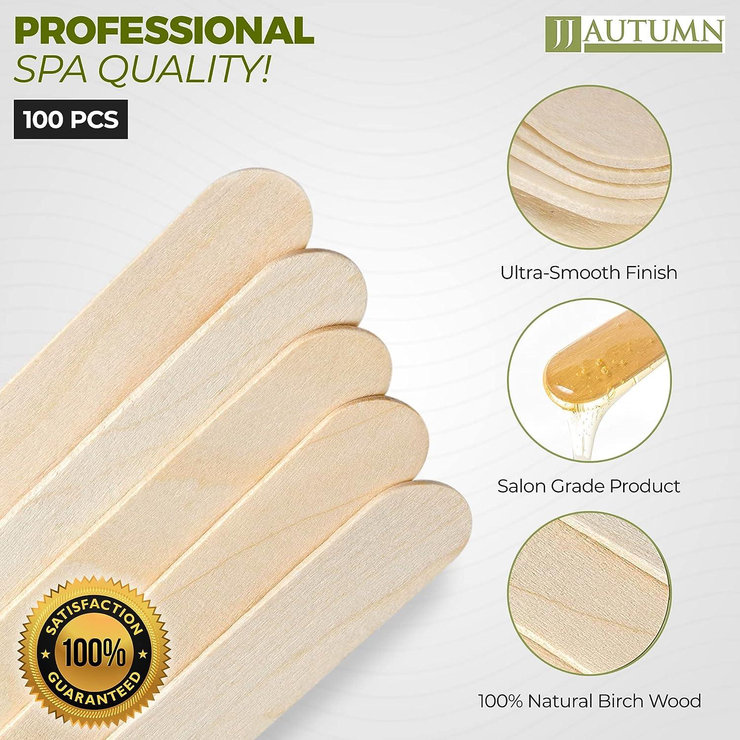 100pcs/bag Wooden Wax Sticks Waxing Sticks Wood Applicator Sticks
