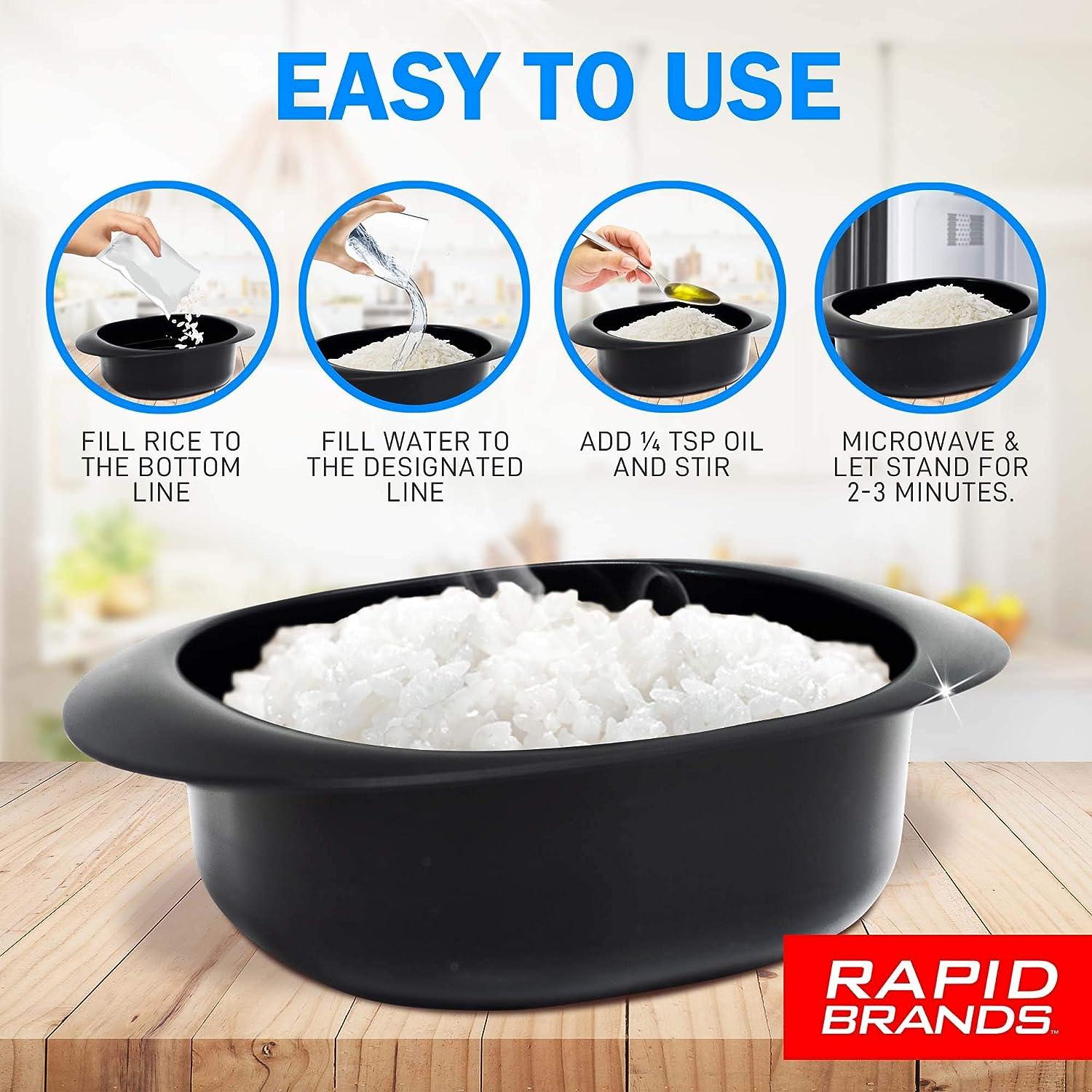 Rapid Rice Cooker, Microwave Rice Blends in Less Than 3 Minutes, Perfect  for Dorm, Small Kitchen, or Office