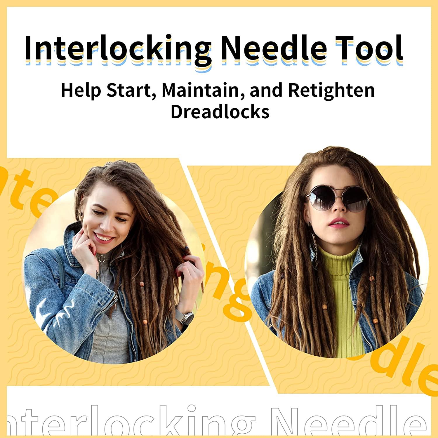4pcs Hair Tool Dreadlocks Tool Interlocking Tool for Dreadlock Crochet Hook
