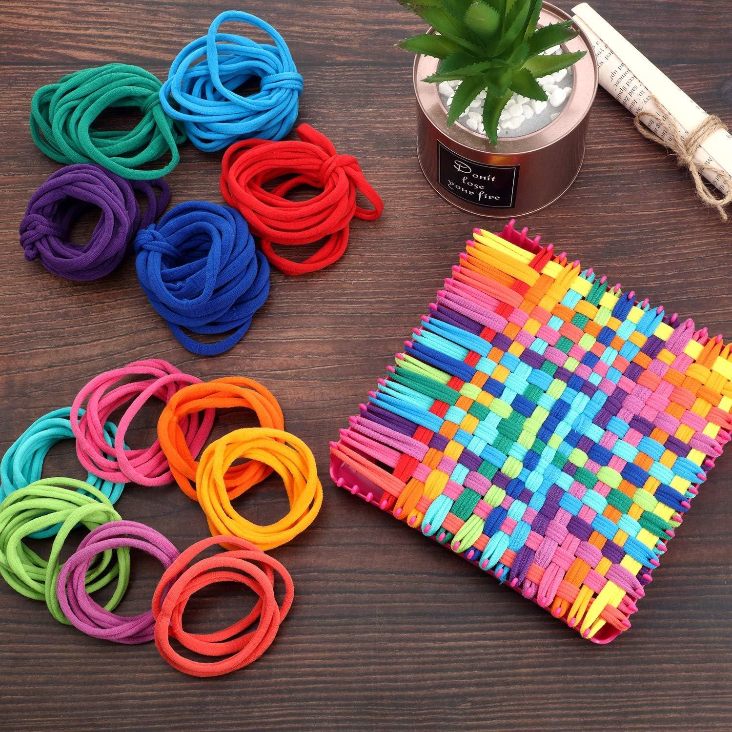 12 Colors Loop Potholder Loops Weaving Loom Loops Bulk Weaving Craft Loops  with Multiple Colors for DIY Crafts Supplies 