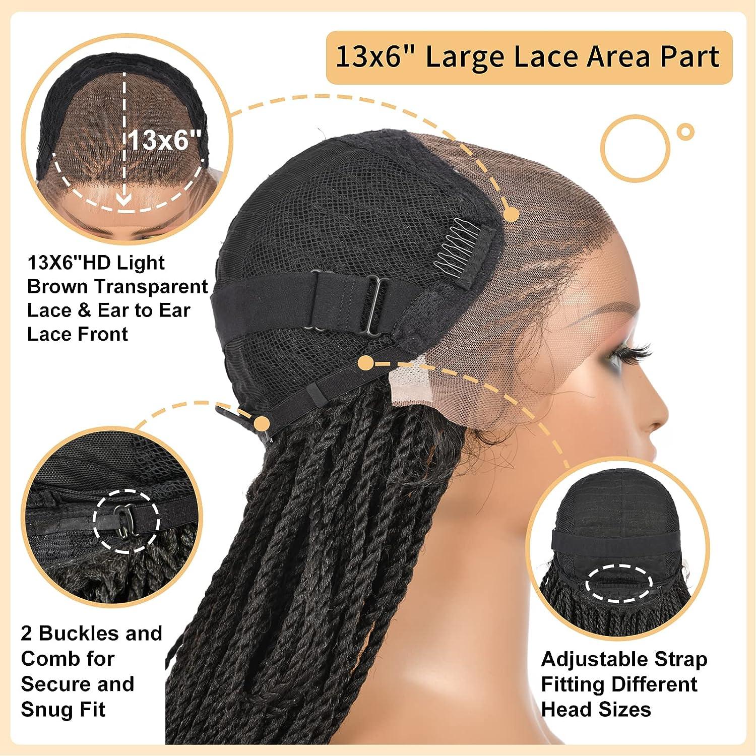 Brinbea 13X6 Lace Front Braided Wigs for Women Premium Synthetic