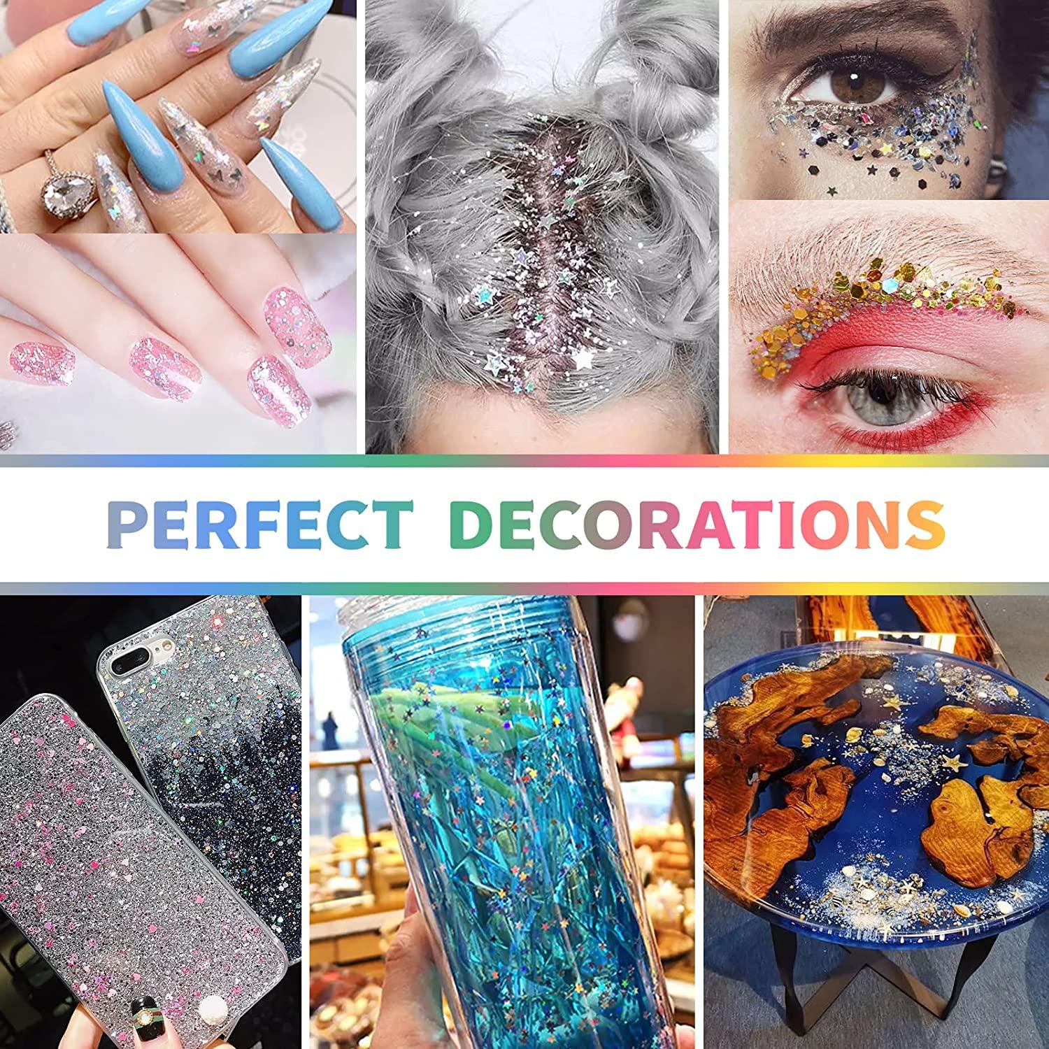 Glitter for Resin Mold , Glitter for Keychain , Jewelry Decoration ,  Glitter Mix , Holographic Glitter , Glitter Chunk 