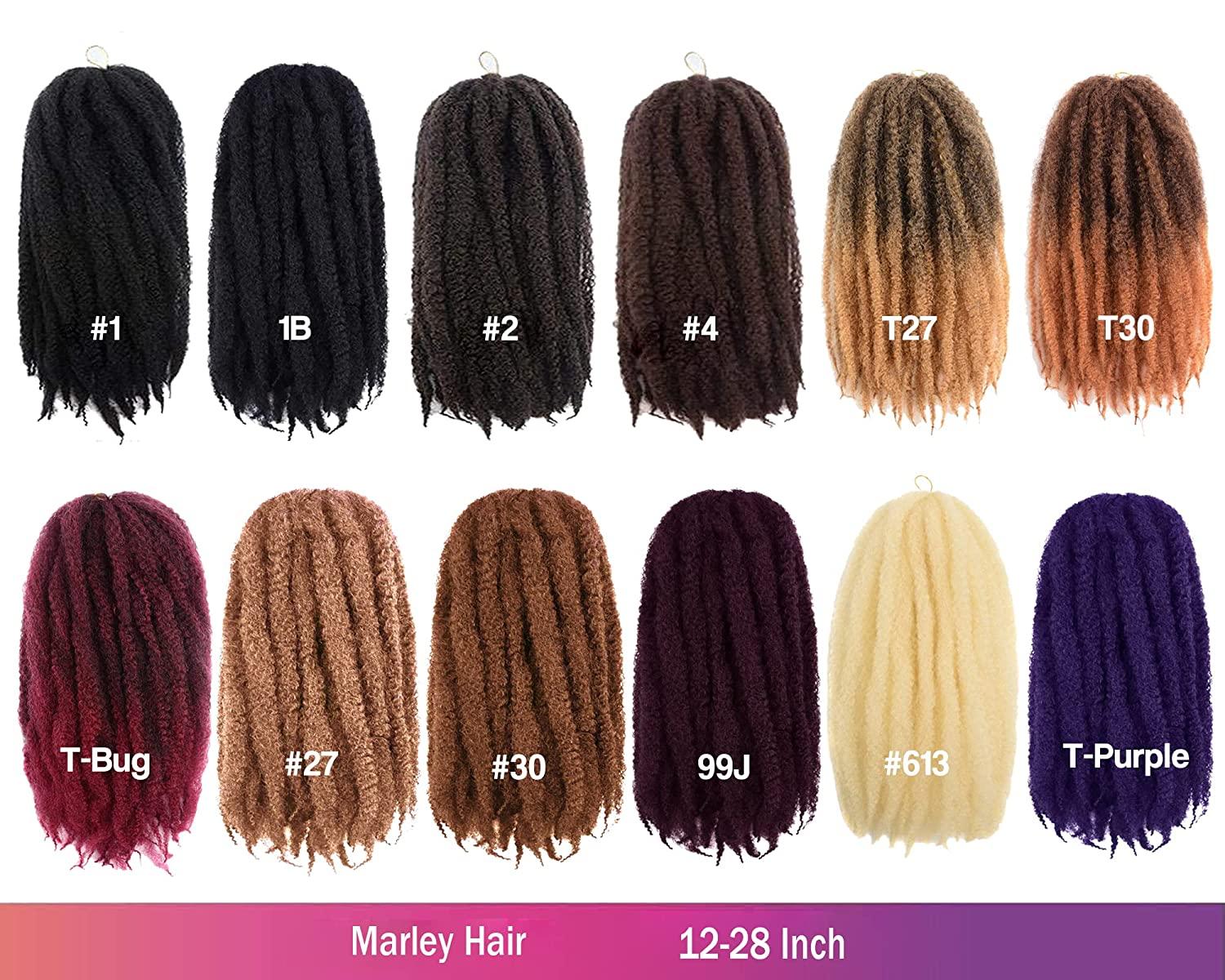ToyoTress Marley Hair Crochet Braids - 14 Inch 6 Packs 1B Natural