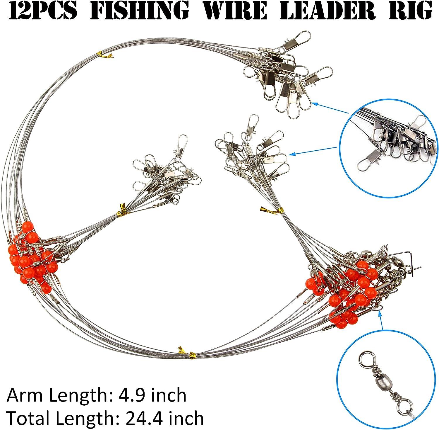 60PCS Fishing Wire Leaders Saltwater Tackle Surf fishing Rig with